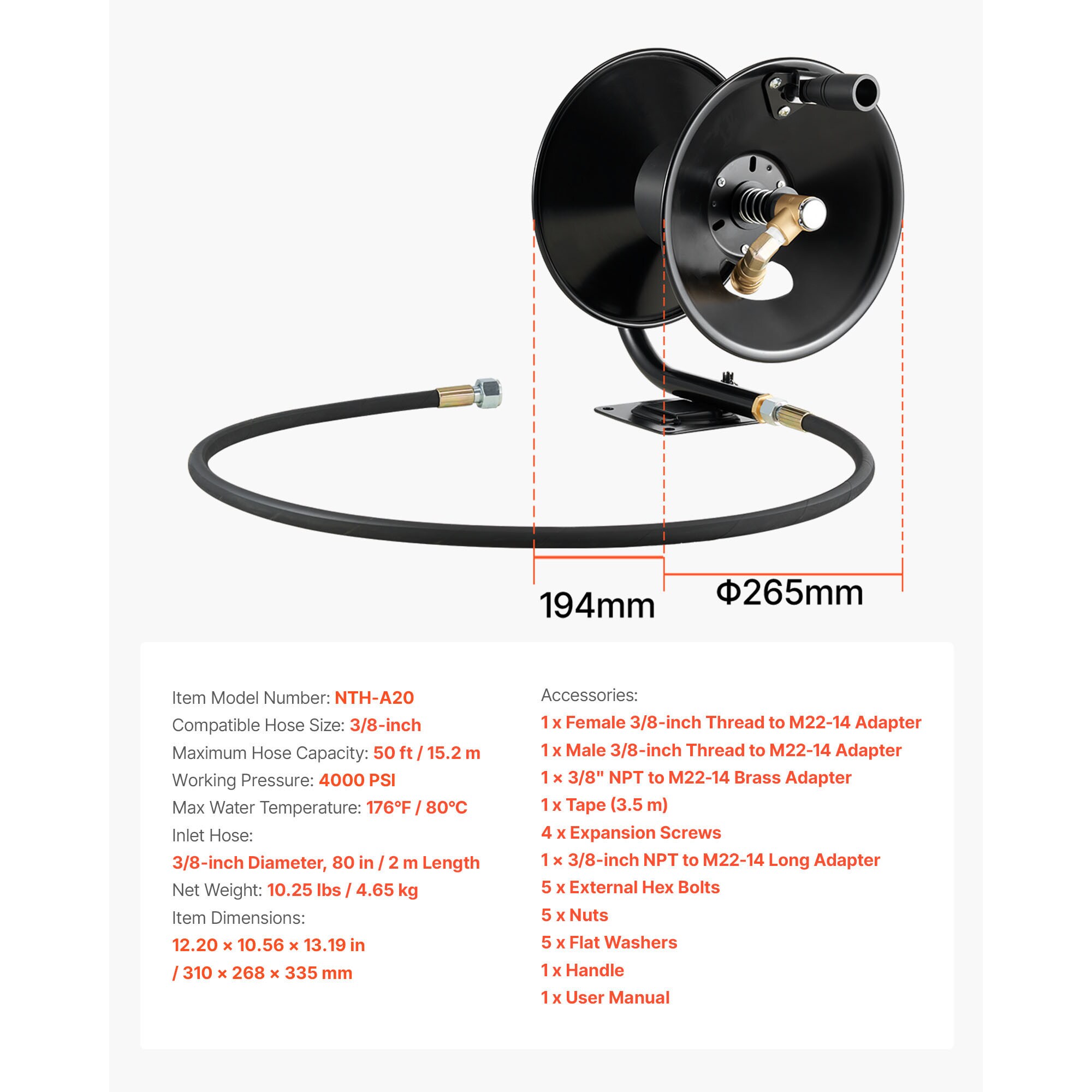 VEVOR SCZJSYLRGJP314495V0 Pw-Hoses - View #7
