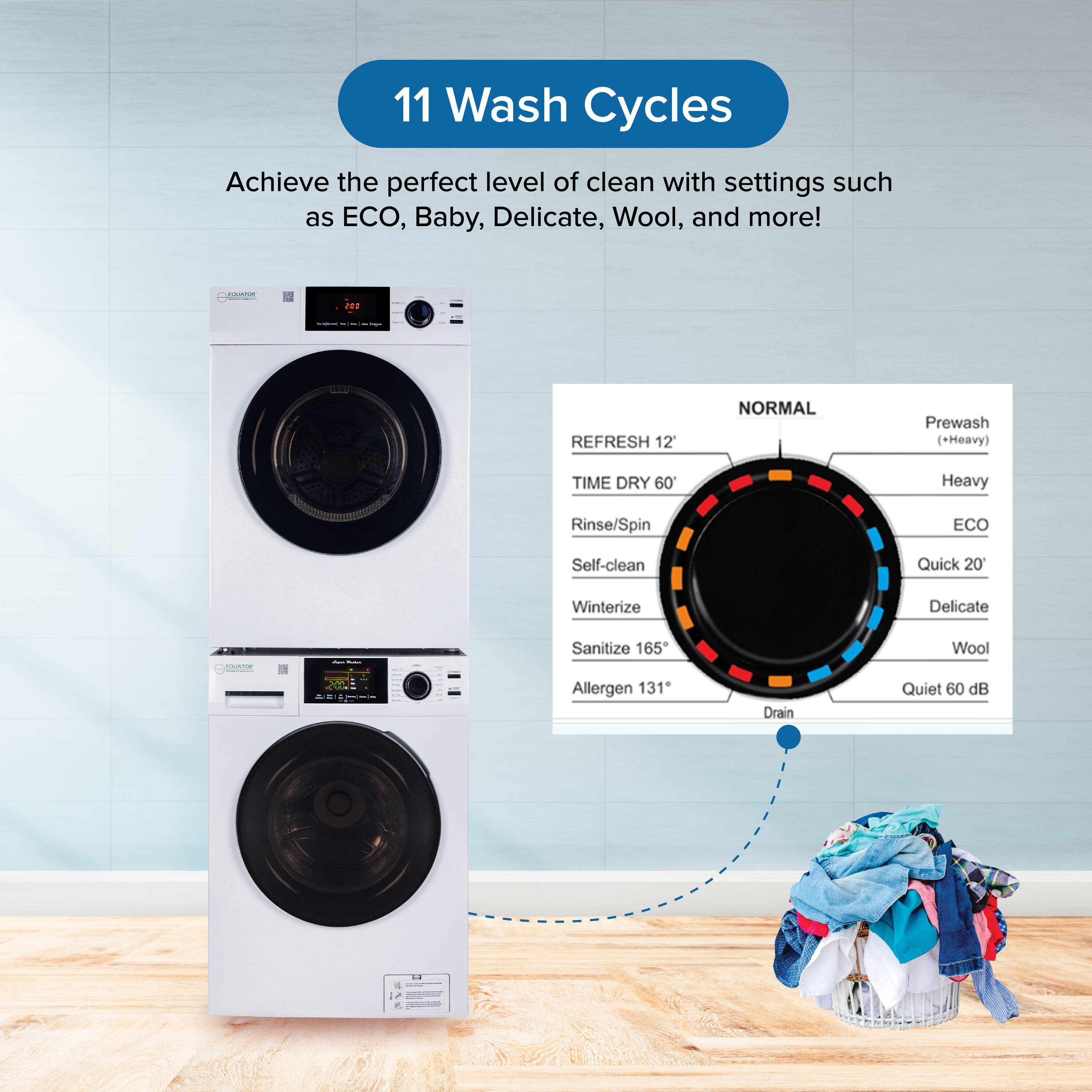 Equator Advanced Appliances EW 835 + ED 880 Combo-Washer-And-Dryer - View #9