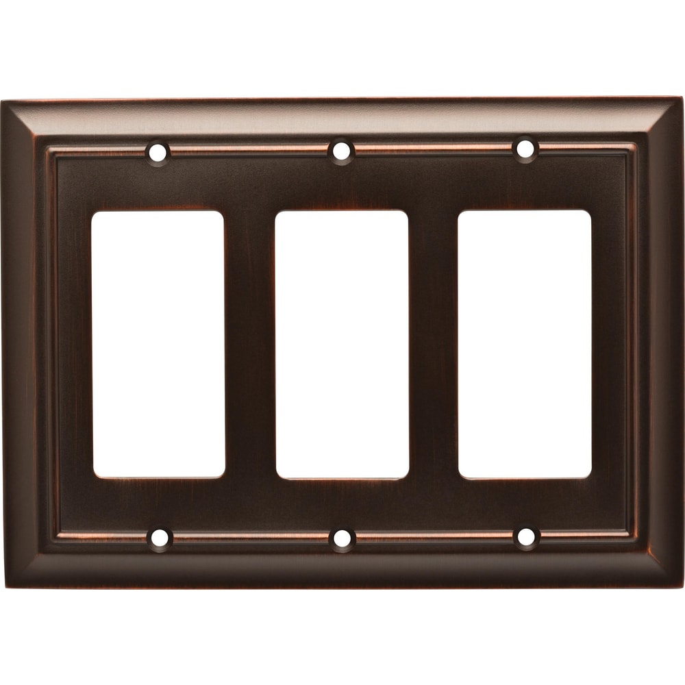 Brainerd W10864-BZM-UC Architectural 3 -Gang Standard Size Bronze Matte Natural fiber Indoor Decorator Wall Plate