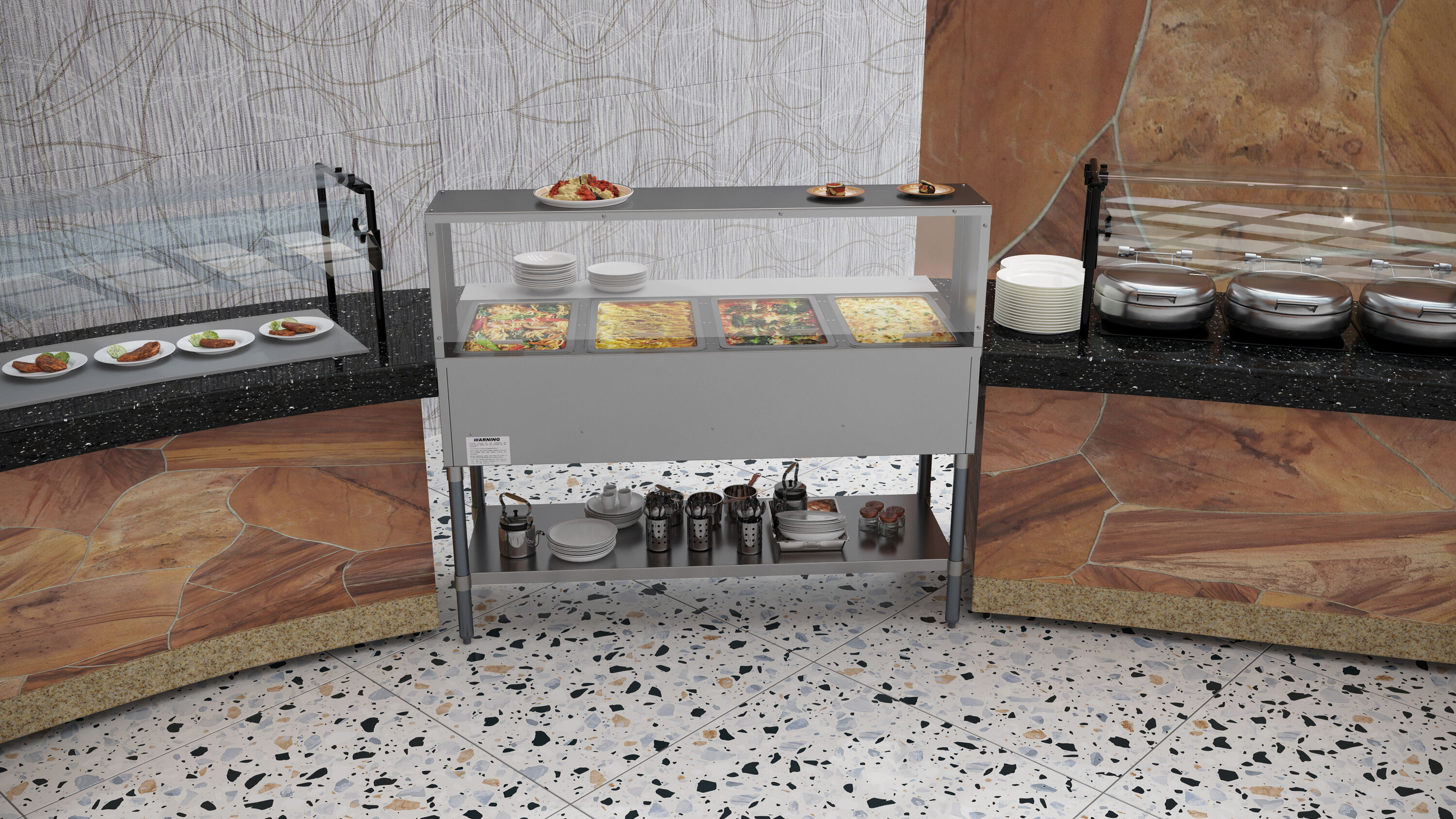 KoolMore LOW-KM-OWS-4SG Buffet-Servers - View #5