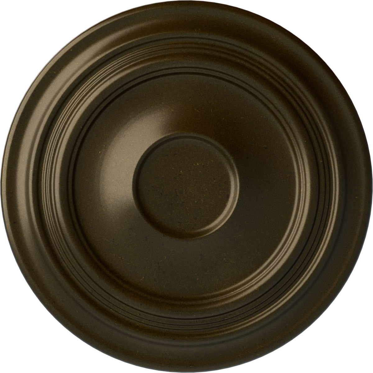 Ekena Millwork CM24TRGGS Traditional 24.375-in W x 24.375-in L Painted Green Gold Polyurethane Whole Ceiling Medallion