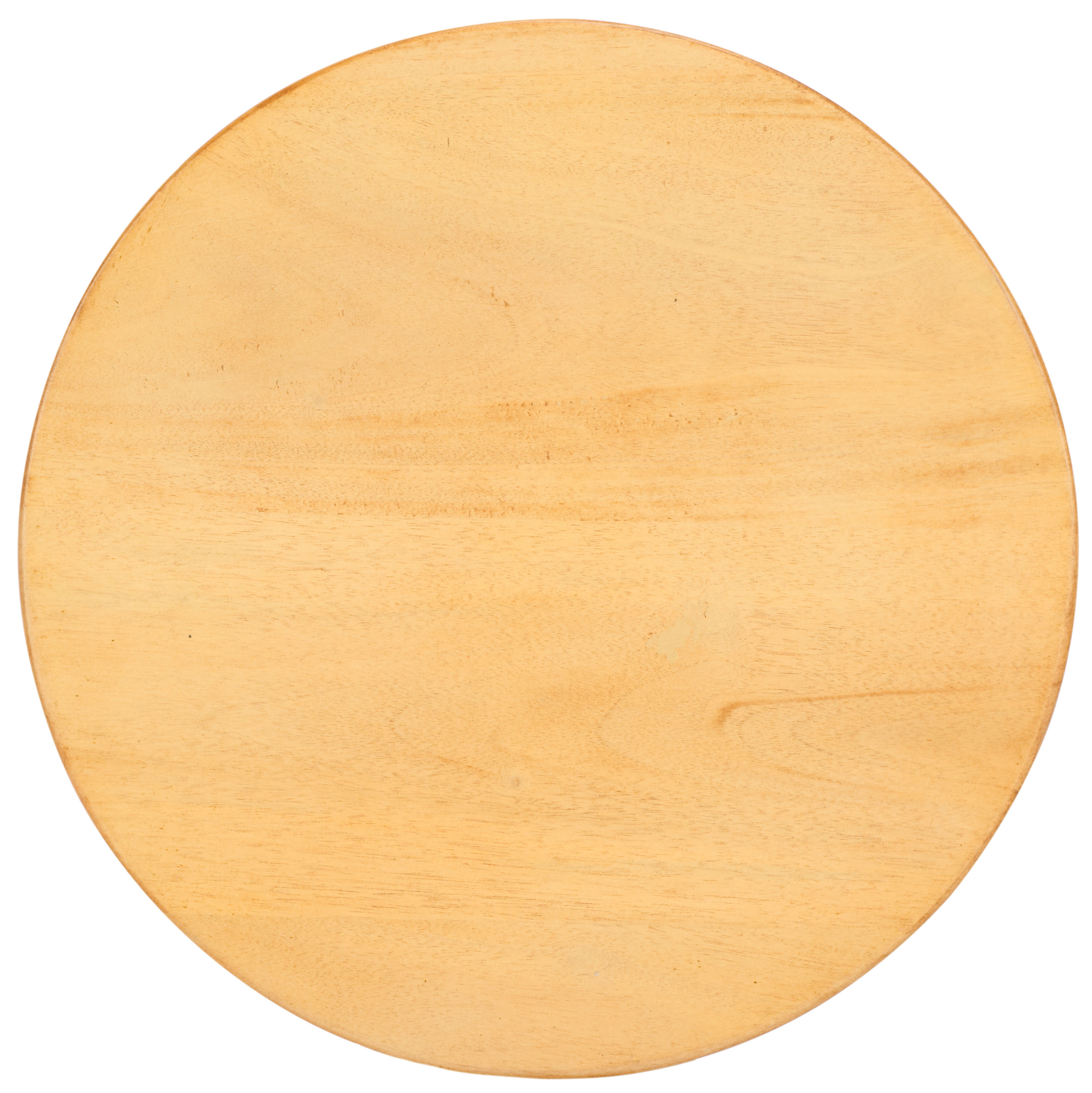 Natural Wood Backless Round Counter Stool