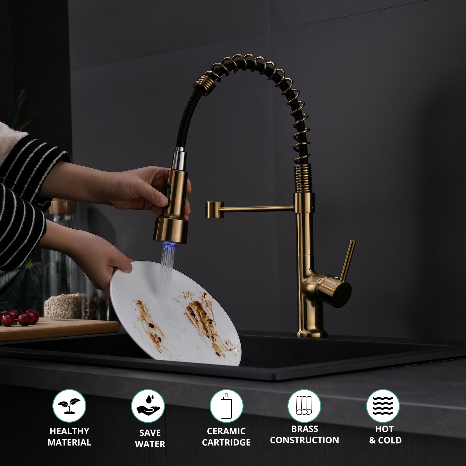 Fapully FA-B-1002G-LED Kitchen-Faucets - View #4