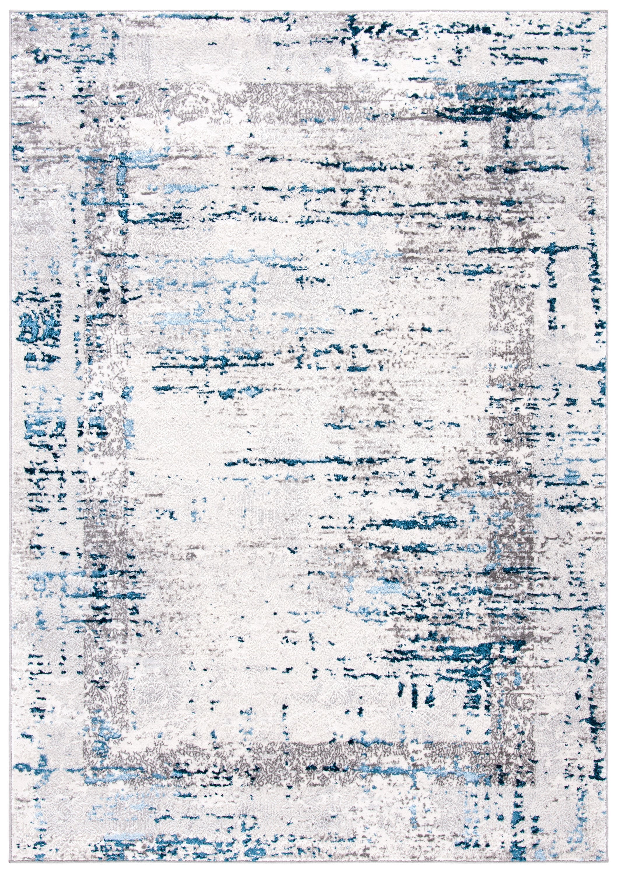 Safavieh ALA271G-8 Amelia Naresa 8 x 10 (ft) Loomed Synthetic Gray/Blue Rectangular Indoor Distressed/Overdyed Bohemian/Eclectic Area rug