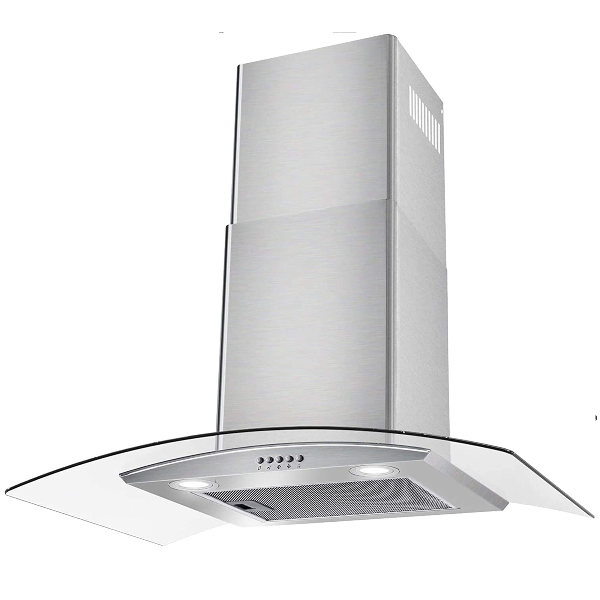 Tieasy Range Hood 30 inch 230 CFM Under Cabinet, Ducted/Ductless Black+Grease Filter(Ductless)