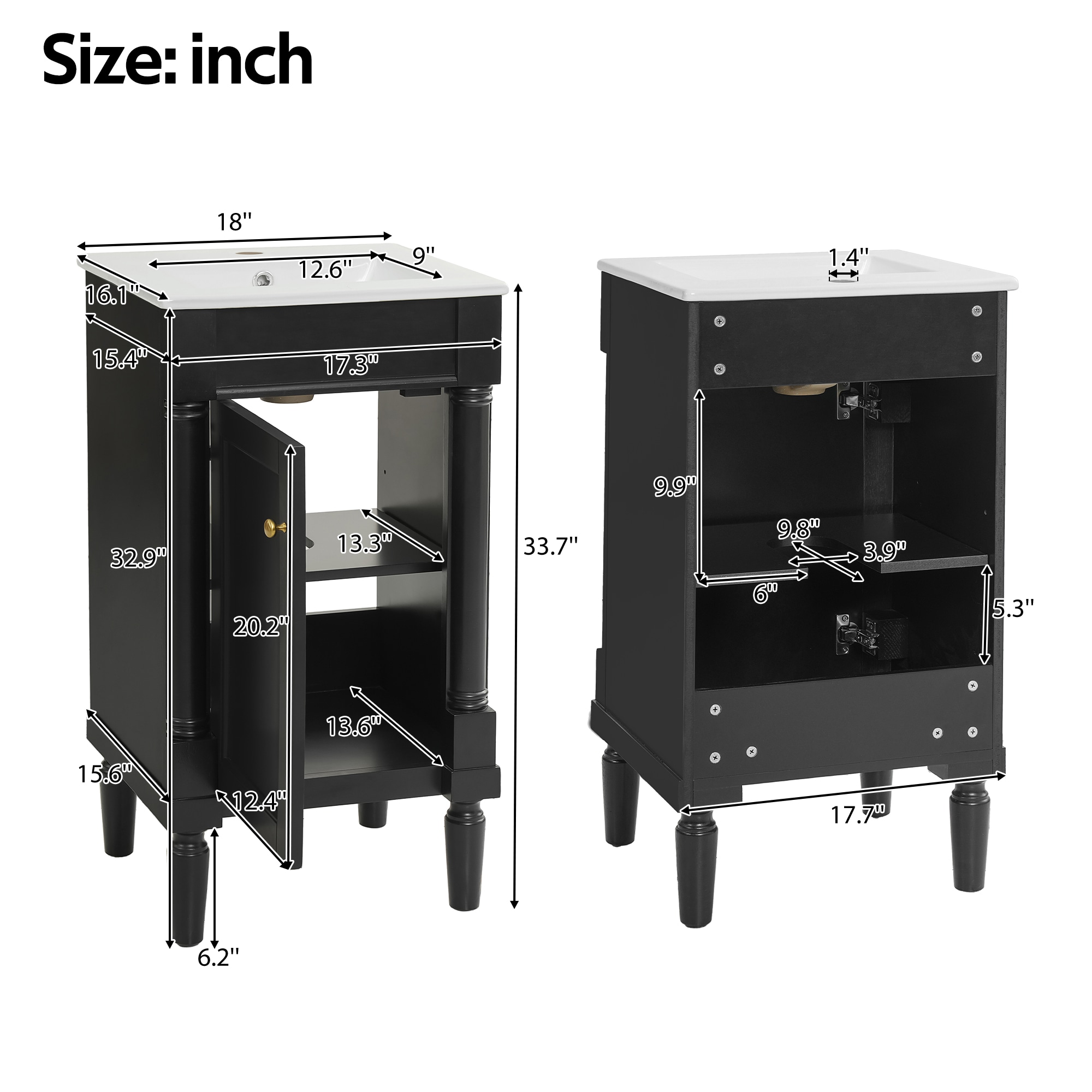 BEARSOLIM DJYC-N710P415332B Bath-Vanity-Combo - View #3