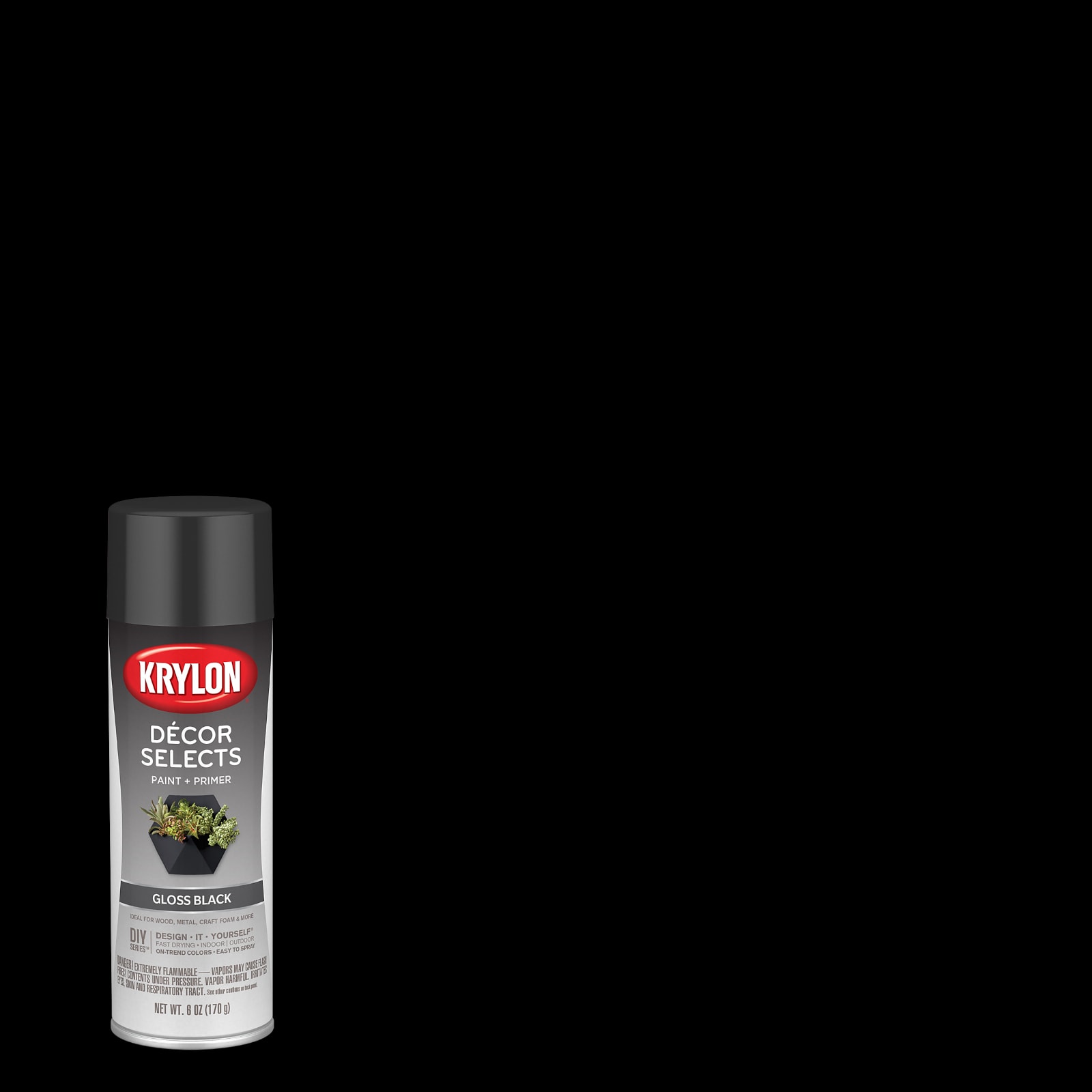 Krylon Fusion All-In-One Gloss Black Stainless Metallic Spray