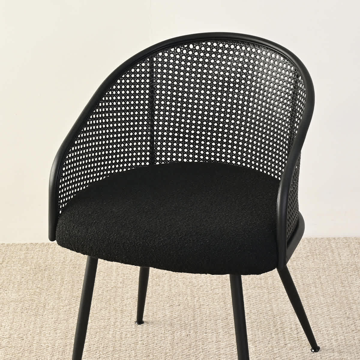 Maison Boucle JULES-ARMCHAIR-BK Dining-Chairs - View #5