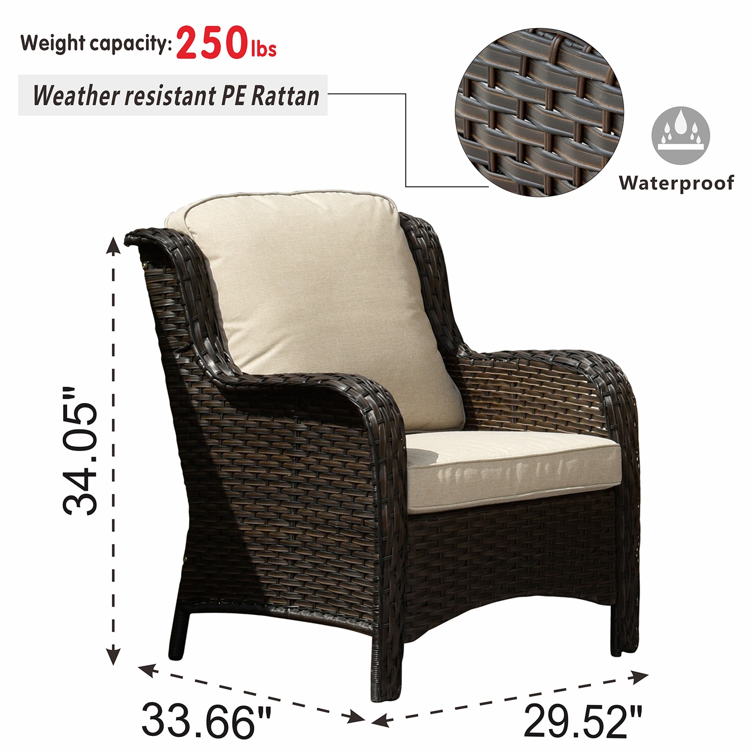 XIZZI XIXCT6163-YMFP Patio-Conversation-Sets - View #12