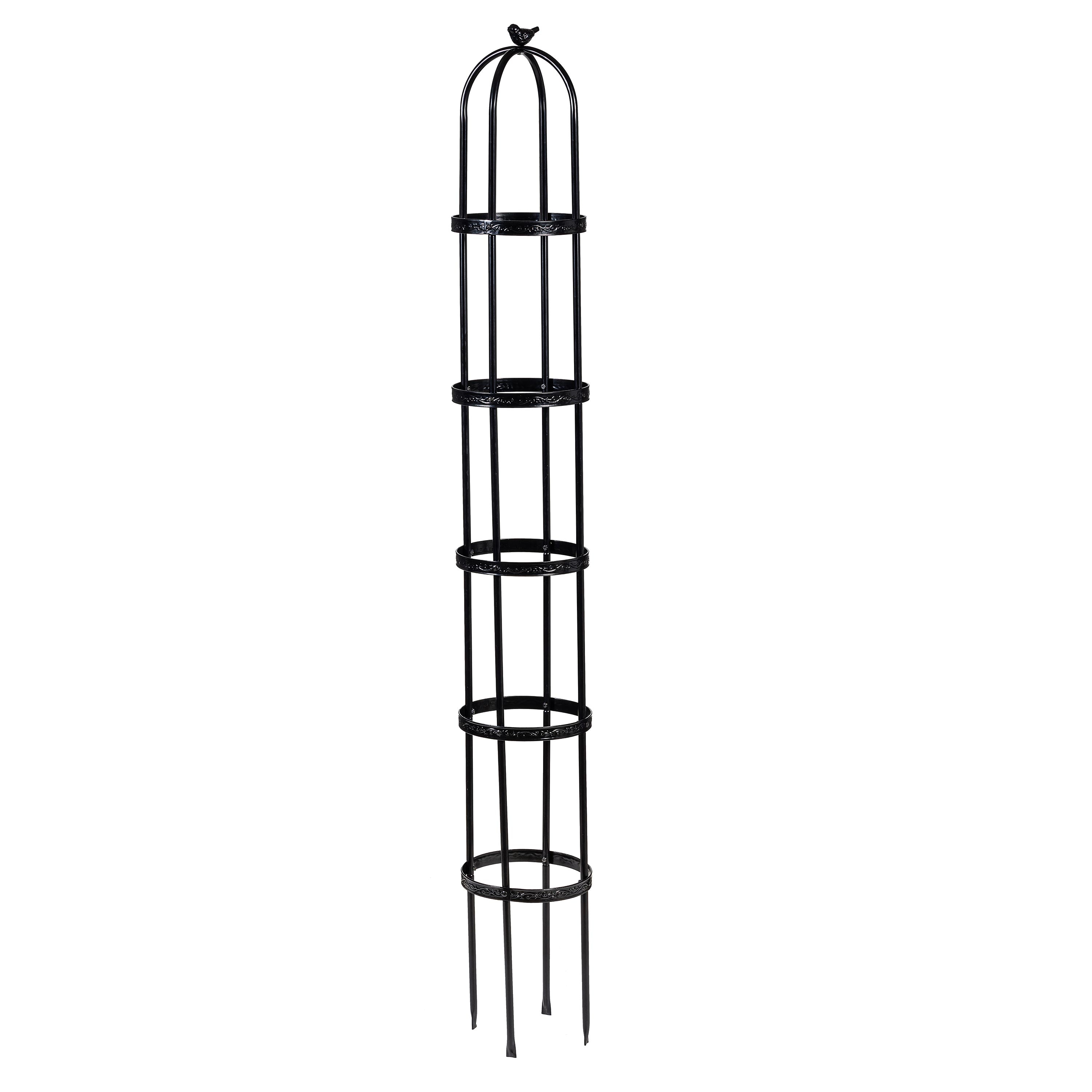 Evergreen 11-in W x 85.5-in H Black Steel Garden Trellis For Climbing Plants For Roses #PHD105ECM