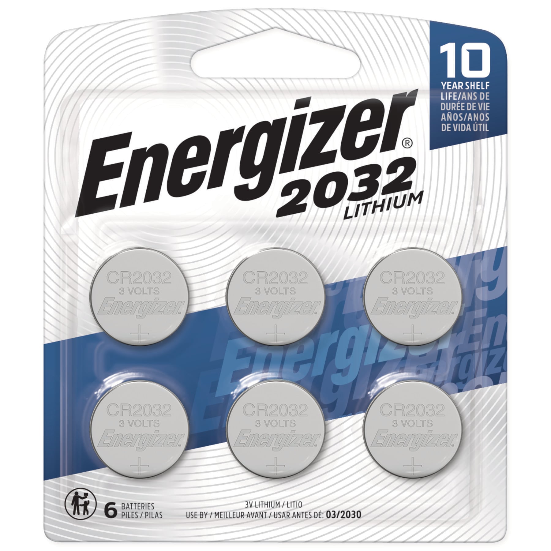  2 pack Energizer CR2430 Lithium Coin Button Cell battery :  Health & Household