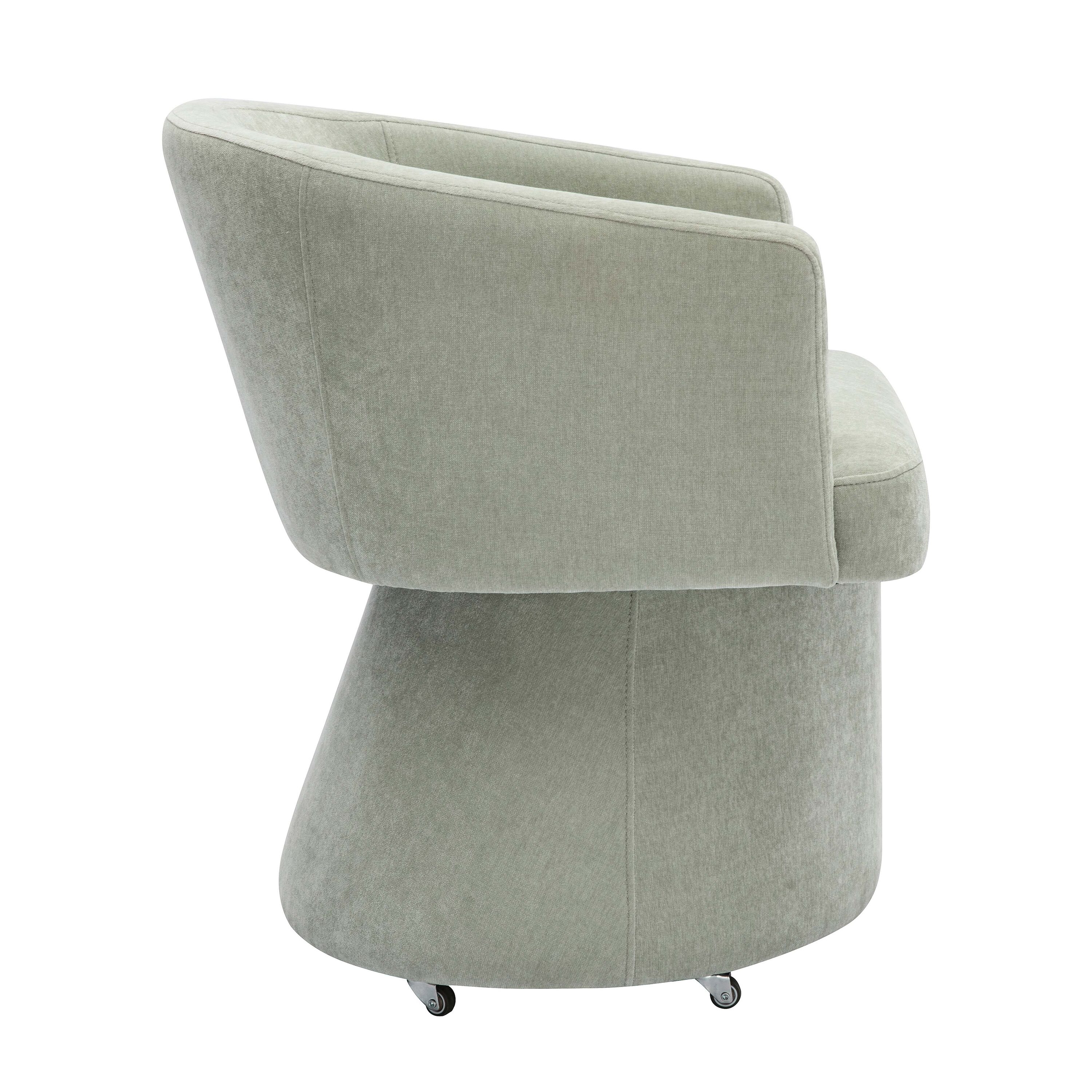 Kristen Light Green Recycled Fabric Rolling Desk Chair