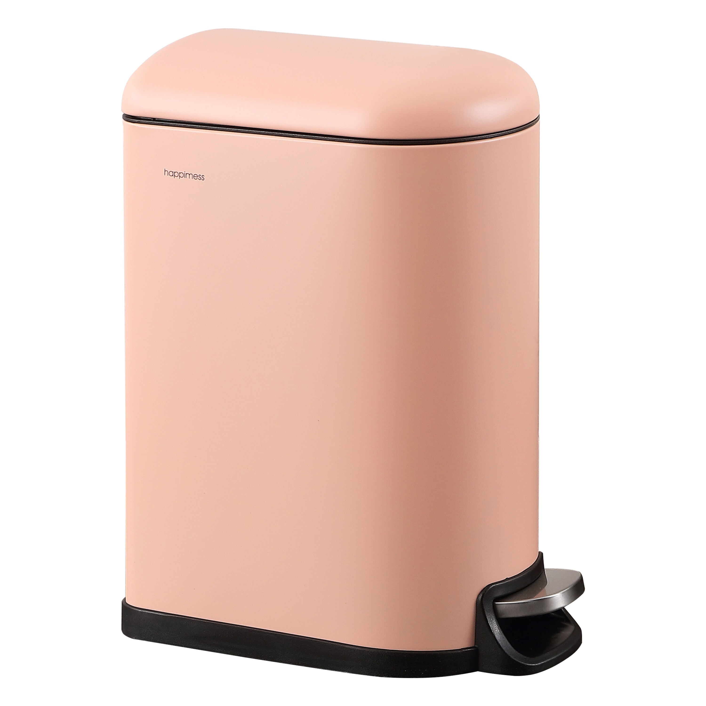 happimess HPM1009G 2.64 Gallon Flamingo Pink Metal Indoor Kitchen Step Trash Can