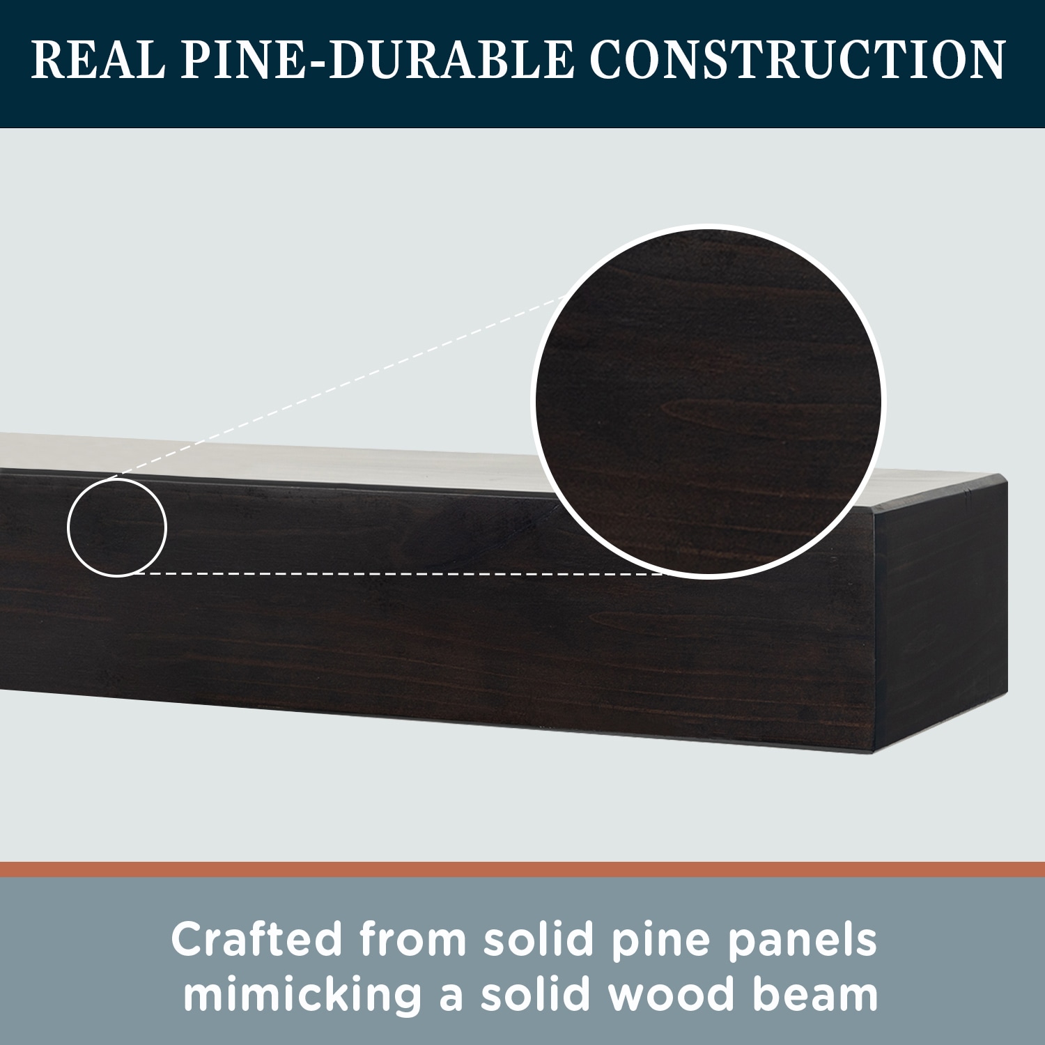 Mantels Direct DAKOTA-72-COFBN Mantel-Shelves - View #6