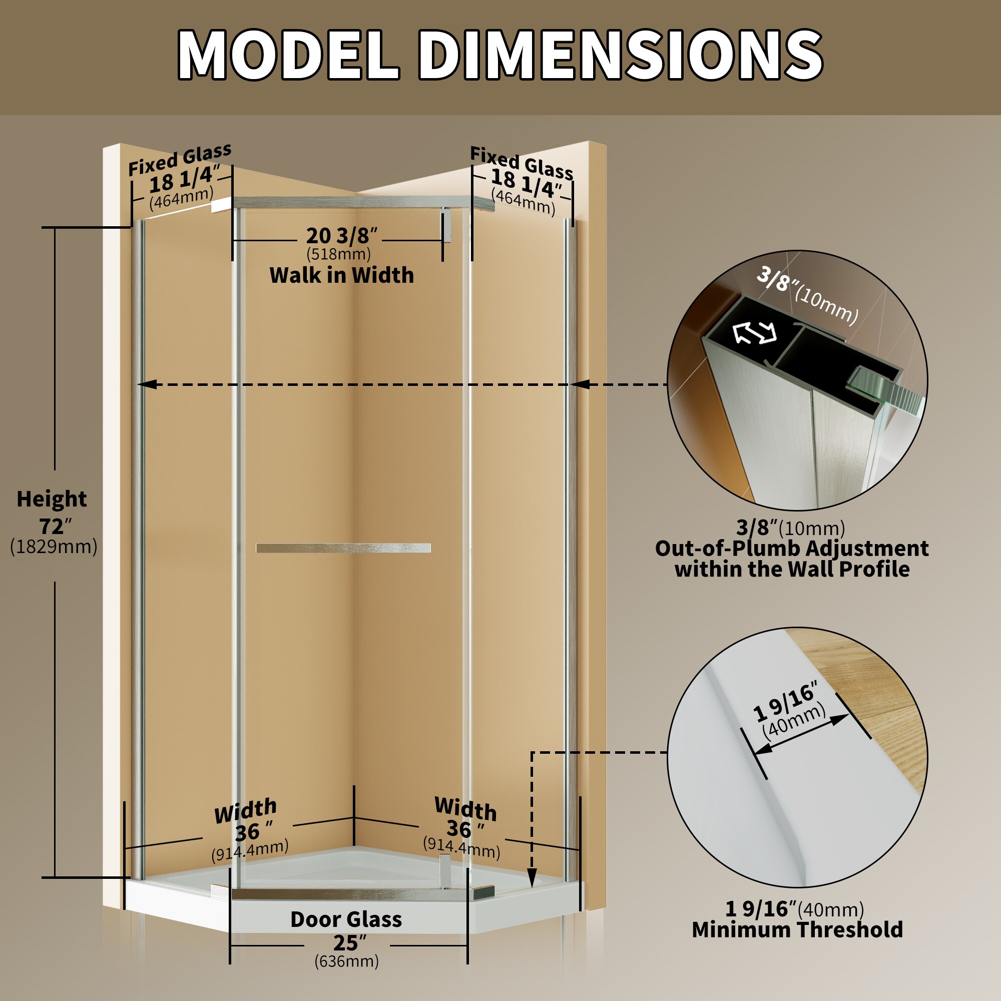AAZJ DR-P284027 Shower-Doors - View #7