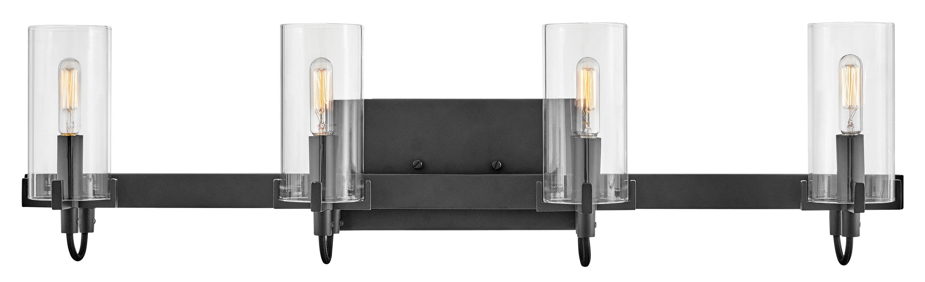 Hinkley 58064BK Ryden 30-in 4 -Light Satin Black Transitional Vanity light