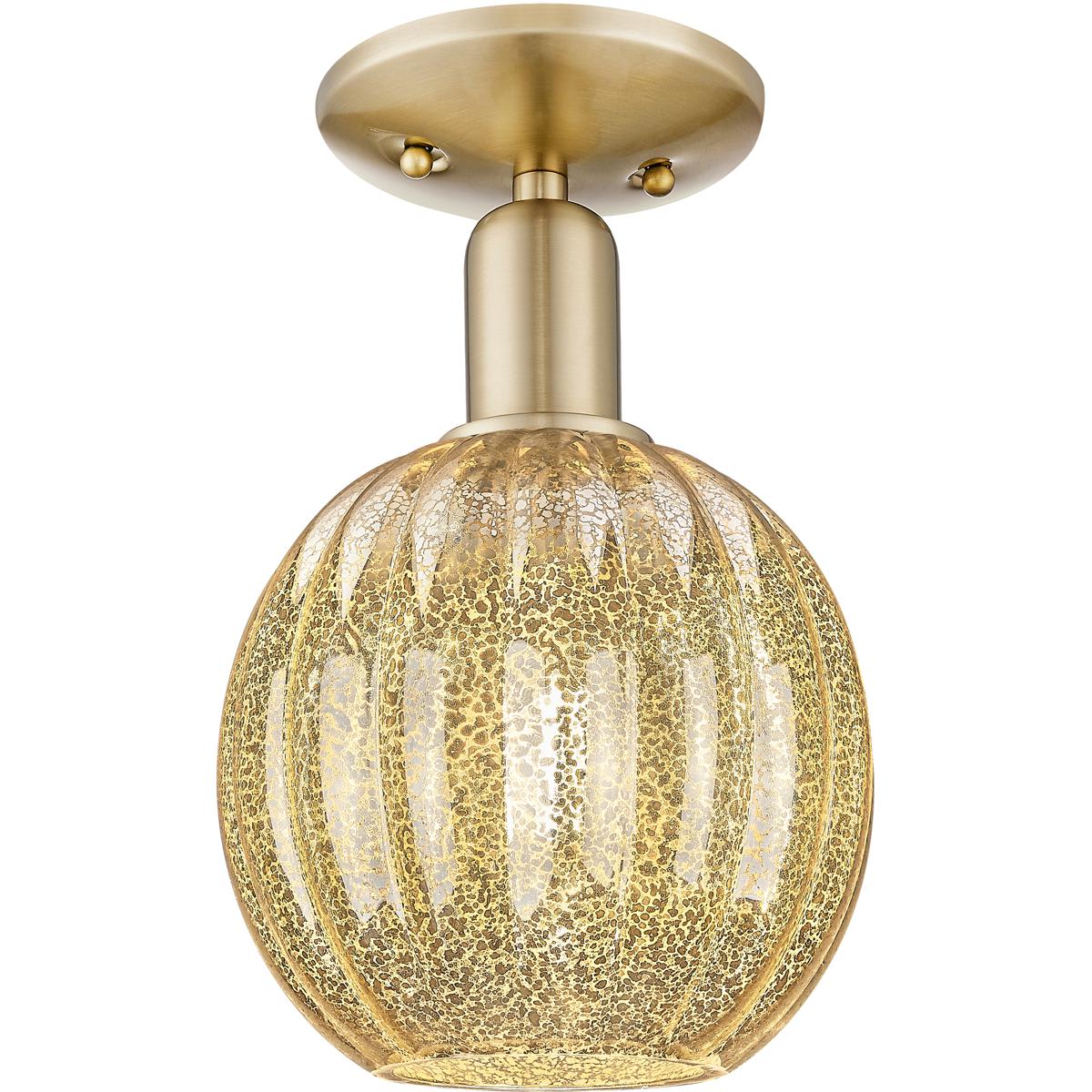 Innovations Lighting 2857807 716-1C-CB-G458-7ME Preston Semi-Flush Mount