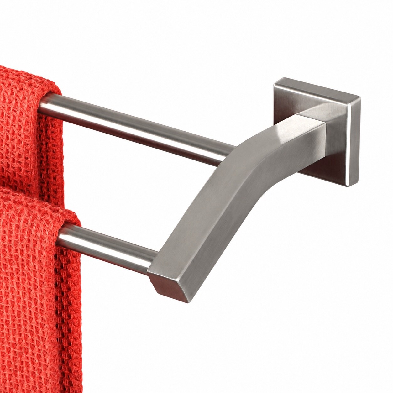 Aoibox -  16 in Double Rod SUS304 Stainless Steel Wall Mounted Bathroom Towel Bar Rack Holder in ...