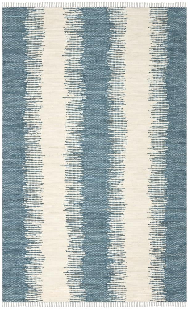 Safavieh MTK751A-6 Montauk Morro 6 x 9 (ft) Cotton Blue Rectangular Indoor Stripe Coastal Area rug