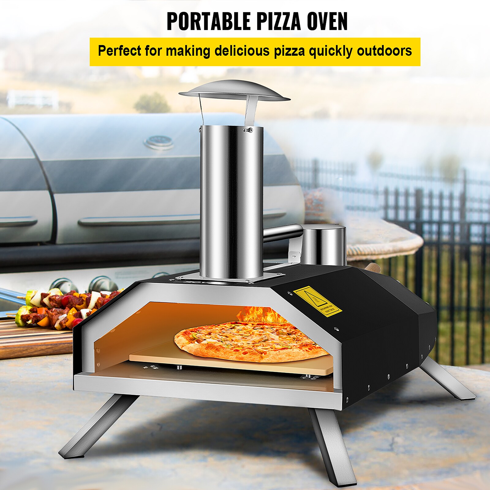 Removable Handle Perforated Pizza Pan, Detachable Handle With Perforated  Pizza Plate, Durable Iron Modern Frying Duck And Chicken Leg Pizza Making Pot  Pan, Portable Baking Outdoor Camping Grill Tray, Bbq Accessories 