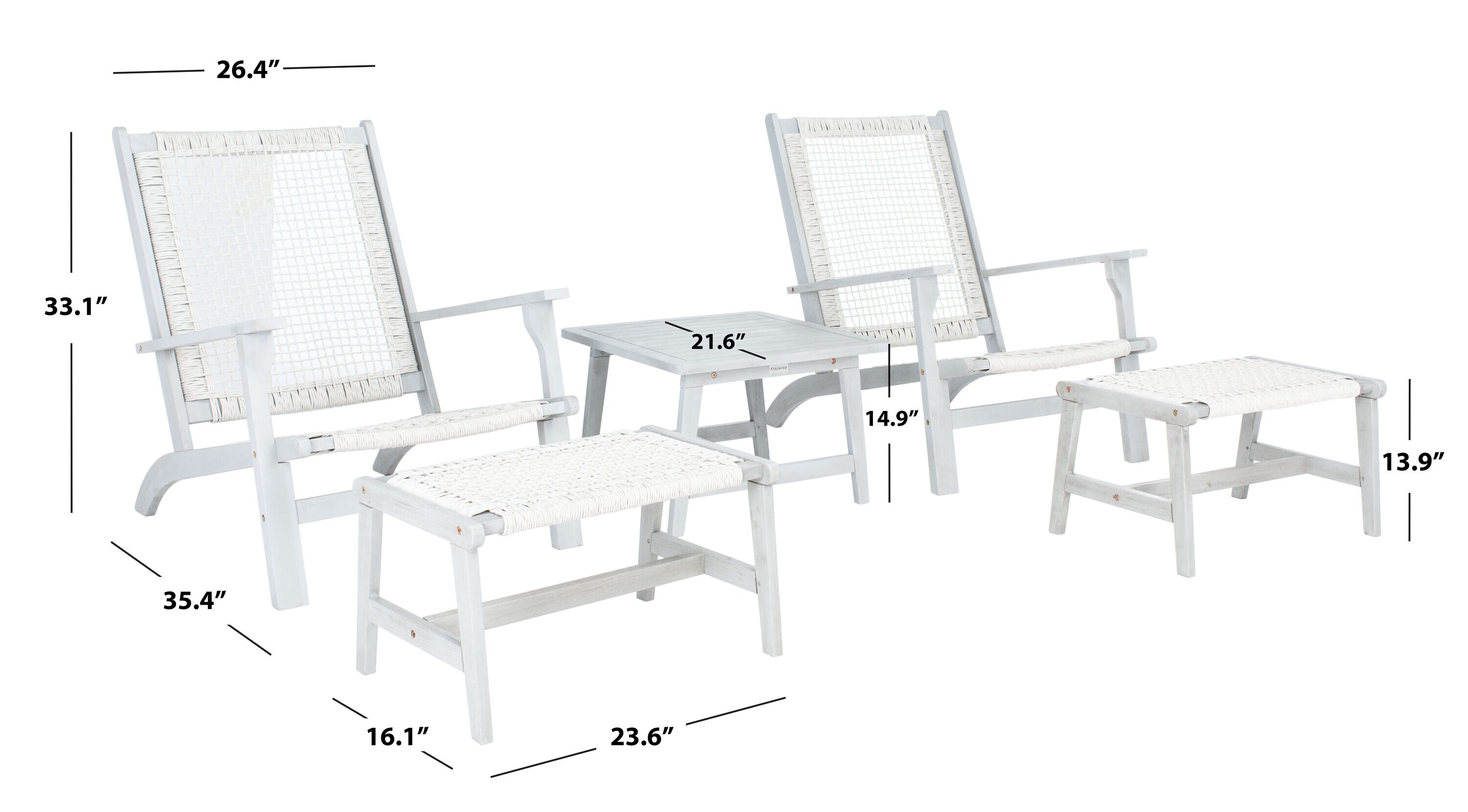 Safavieh PAT7076B Patio-Conversation-Sets - View #3