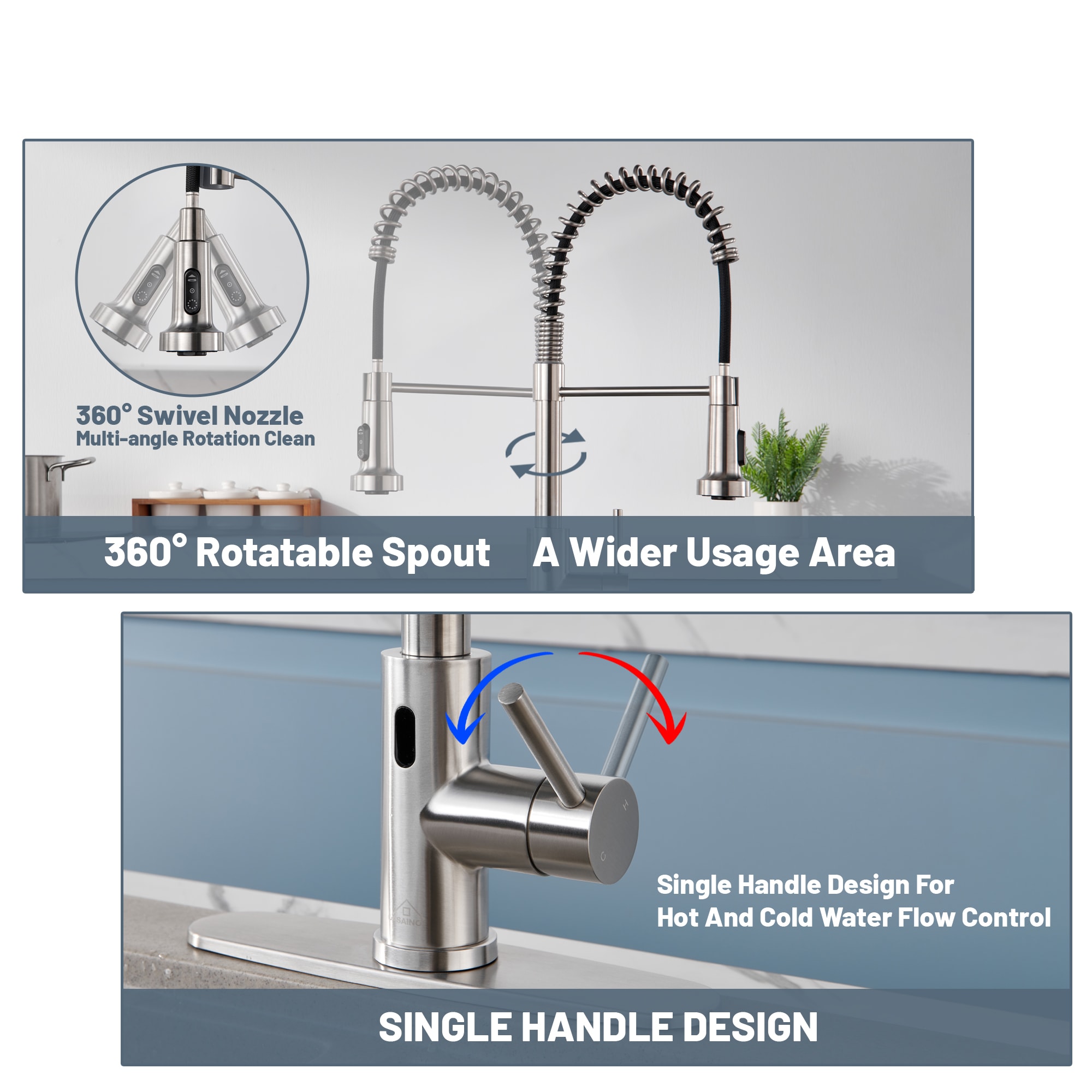 Mondawe OR-91NSKF-DG Kitchen-Faucets - View #5