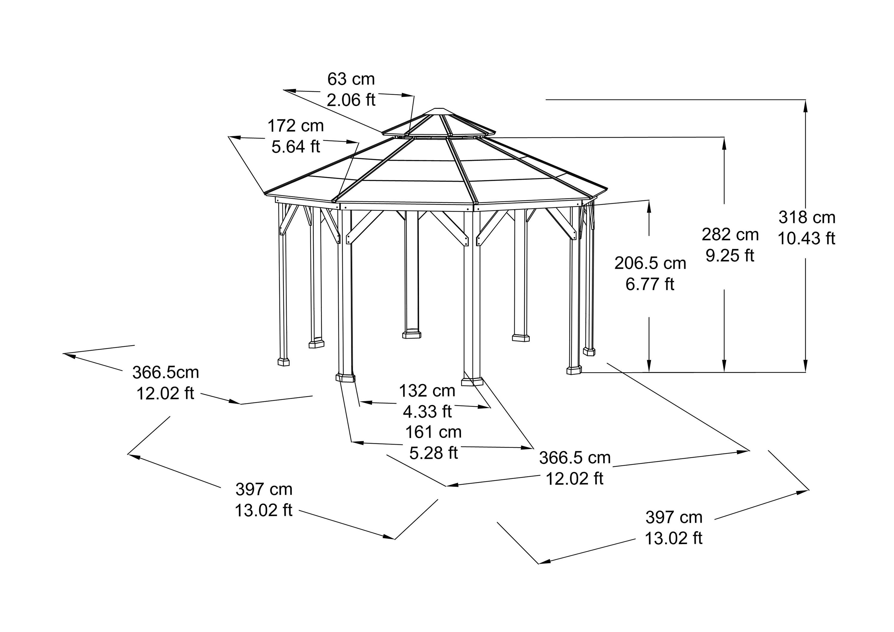 Sunjoy A102007900 Wood-Resin-Gazebos - View #9
