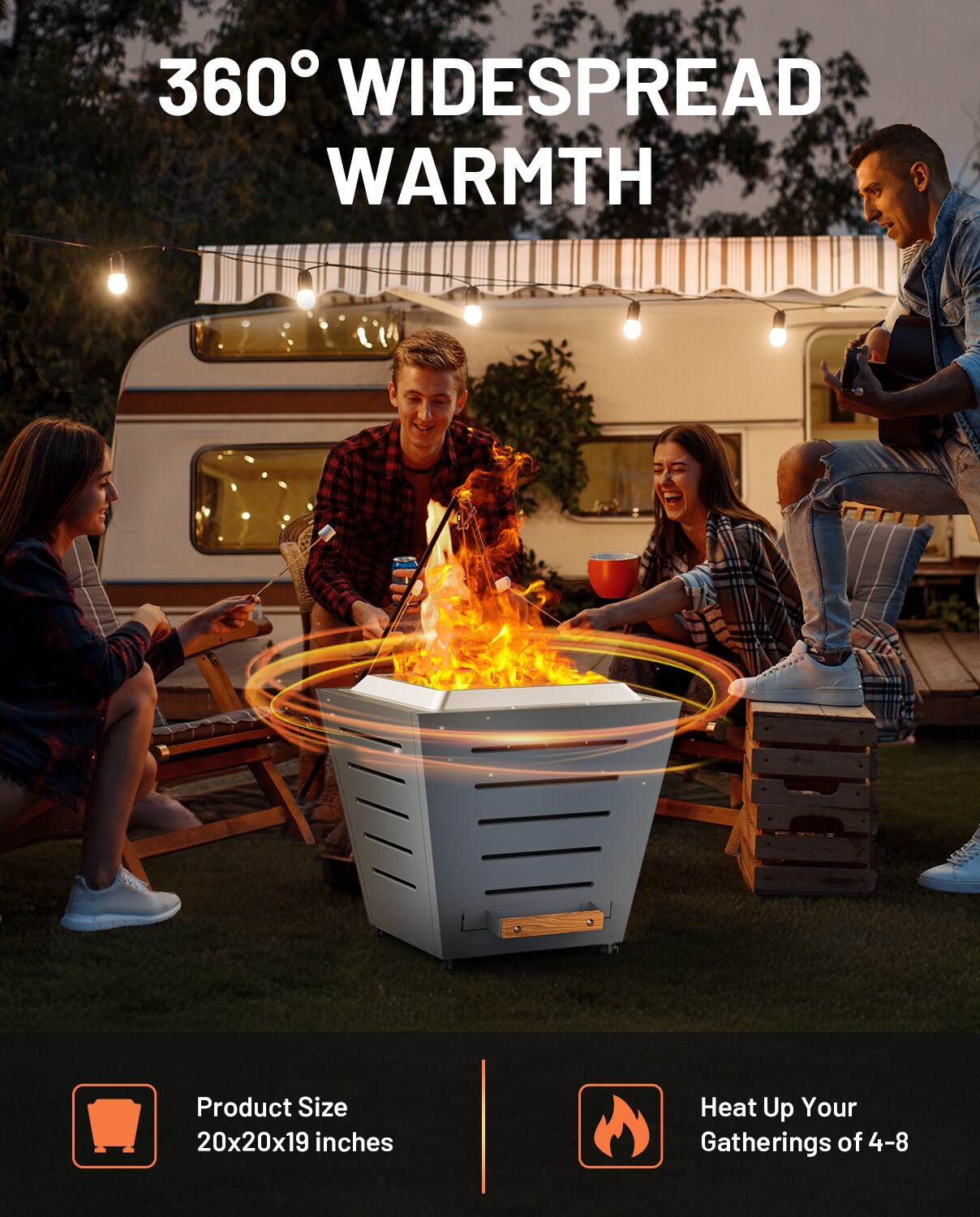 Legacy Heating CYBERPIT-SL-HB-LW Outdoor-Woodburning-Firepits - View #5