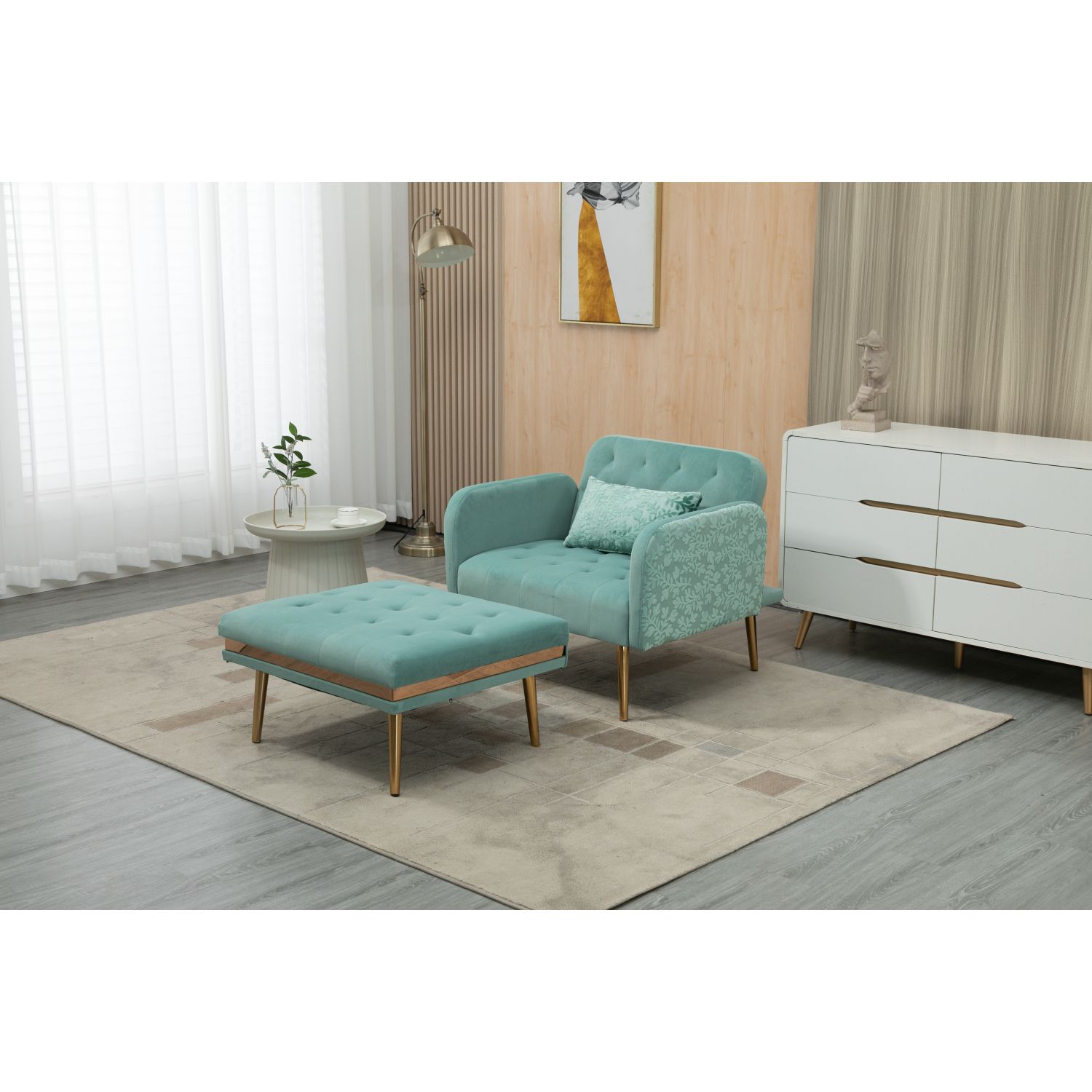 Mint green accent online chair