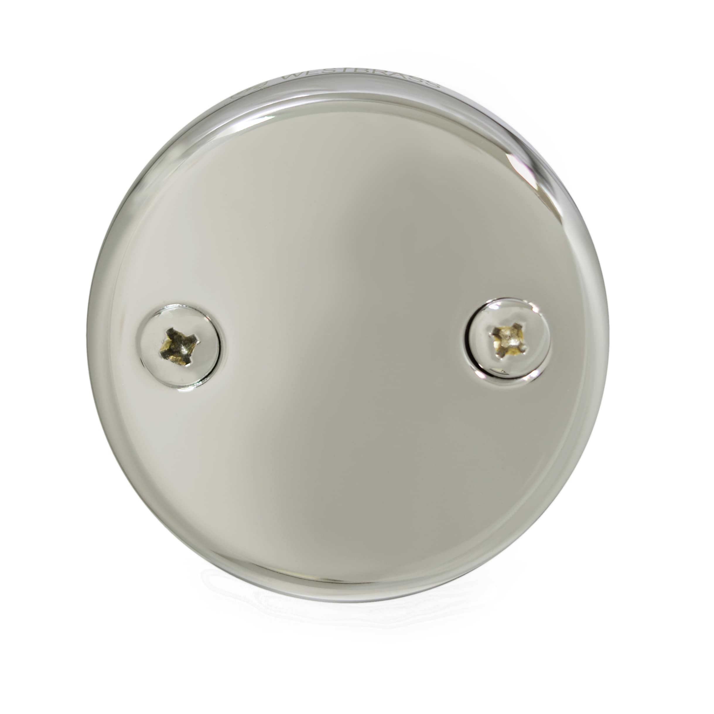 WESTBRASS D329-05 Overflow Faceplate W/screw 3-1/8" Two-hole In Polished Nickel