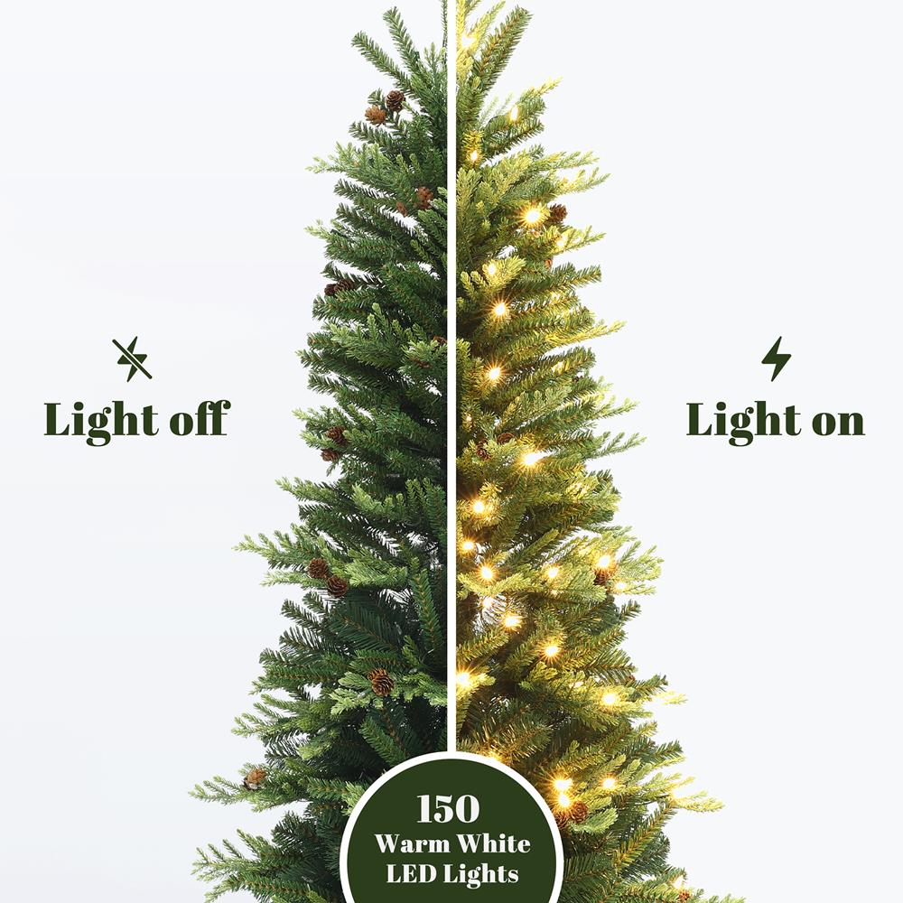 LuxenHome WHAP2494 Artificial-Christmas-Trees - View #3