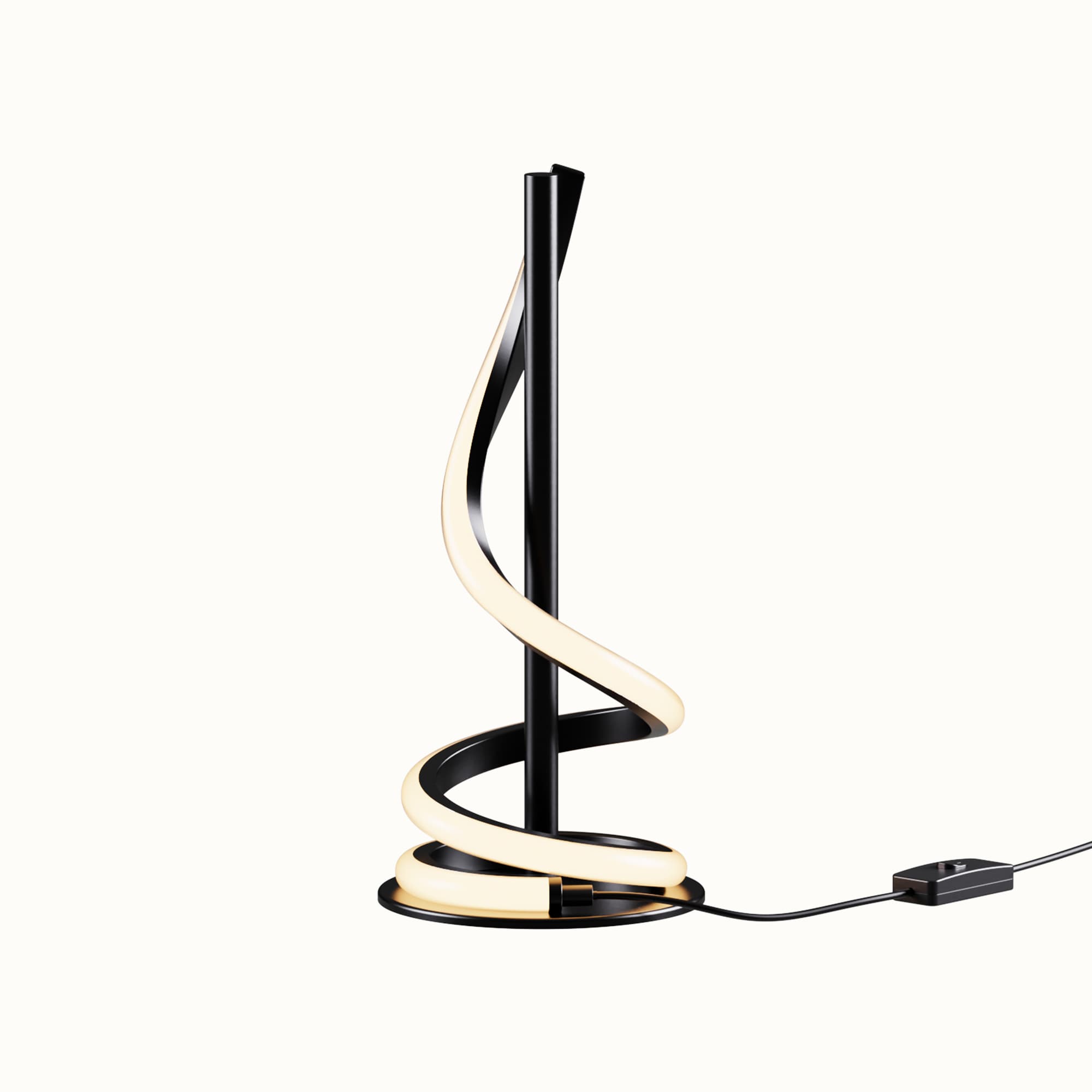 Infibrite IB-031-3-TL Abstract 15.75-in Black Touch Standard Desk Lamp