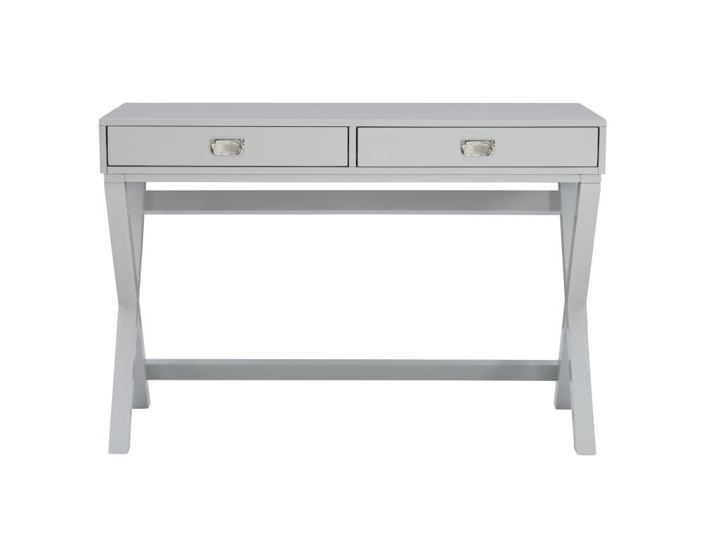 Peggy Transitional Campaign Side Storage Desk Gray - Linon