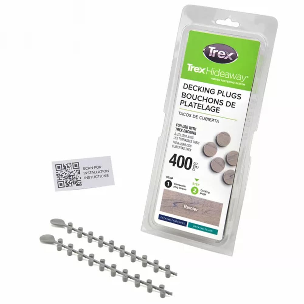 Trex TDPLGRN40001 Hideaway 1 Millimeters Rainier Hidden Deck Fastener 900 Square feet ( 400 -Pack )