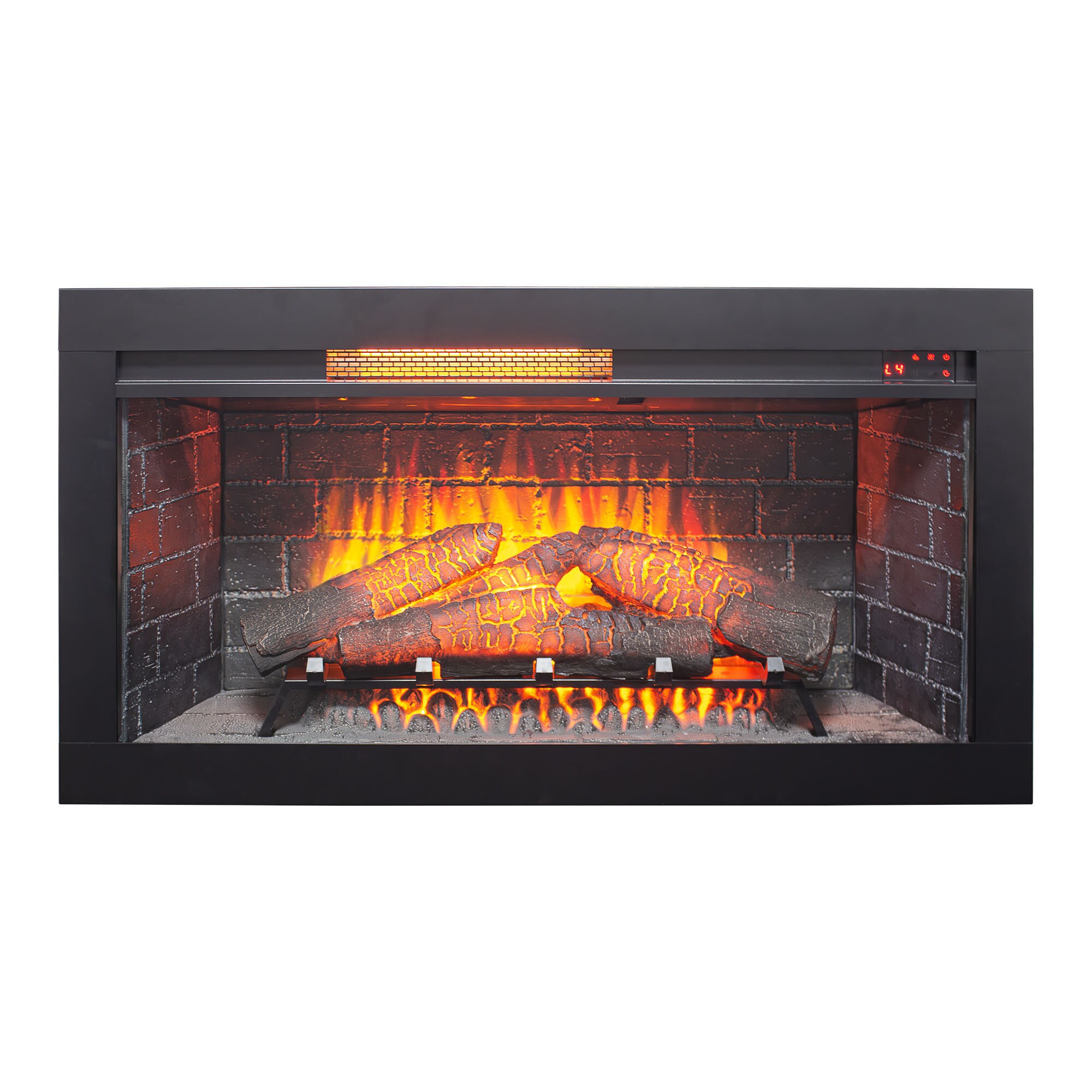 ToolCat 36 in infrared Electric Fireplace with Removable Trim kit insert, Touch Panel Home Decor Heater #LWLR-1-63-EF