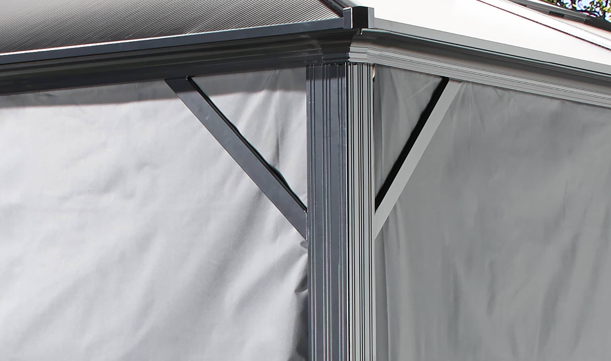 Sojag 177-in X 130-in Meridien Grey Gazebo Screen Kit In The Gazebo ...