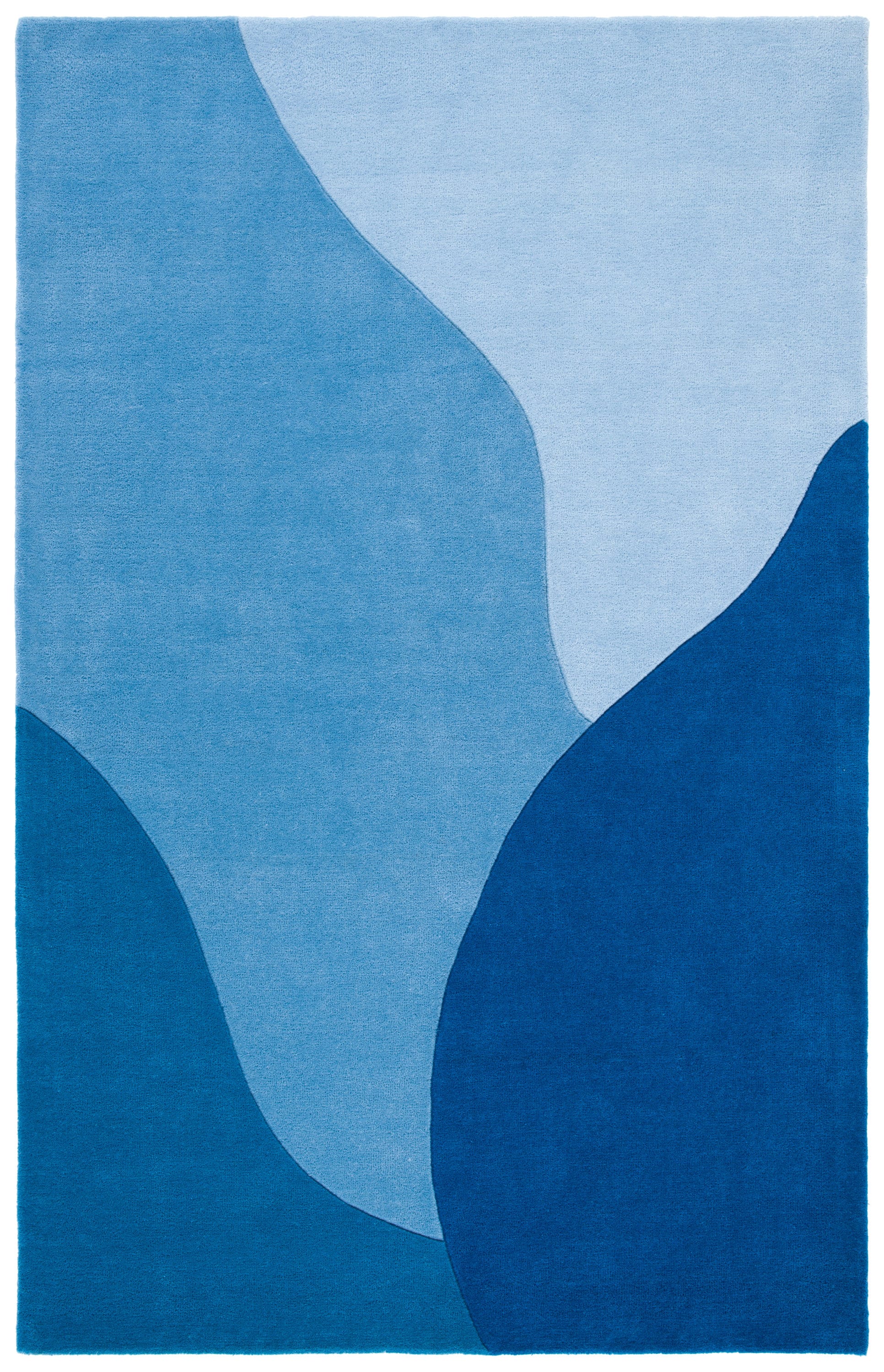 Safavieh FTV117M-4 Fifth Avenue Teobalda 4 x 6 (ft) Tufted Wool Blue Rectangular Indoor Abstract Bohemian/Eclectic Area rug