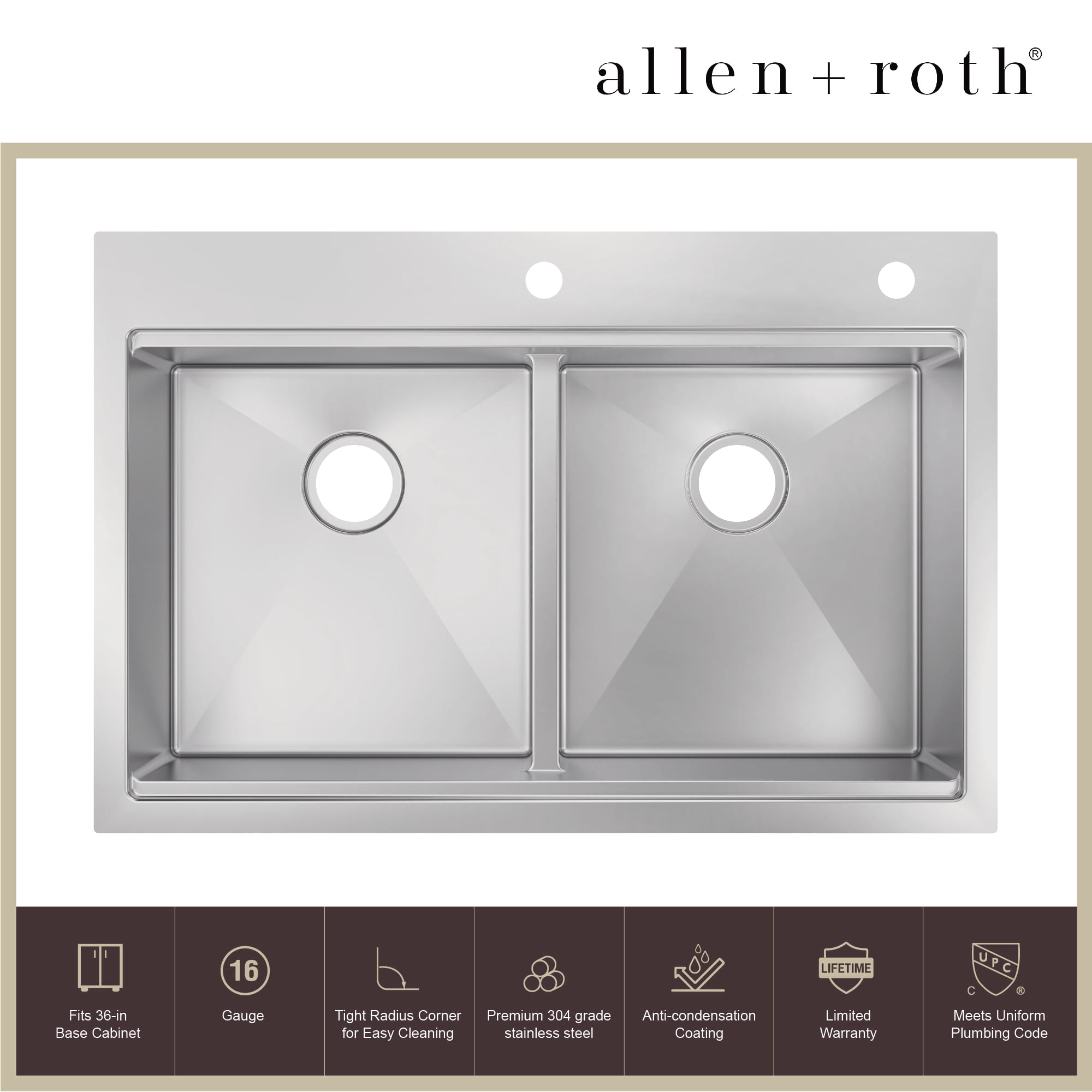 allen + roth FSDL1R3322A0102-AA Kitchen-Sinks - View #6