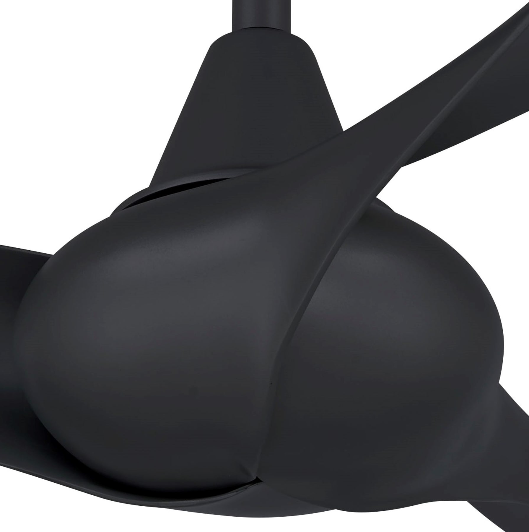 Coal Black 44-Inch Modern Ceiling Fan with Remote Control