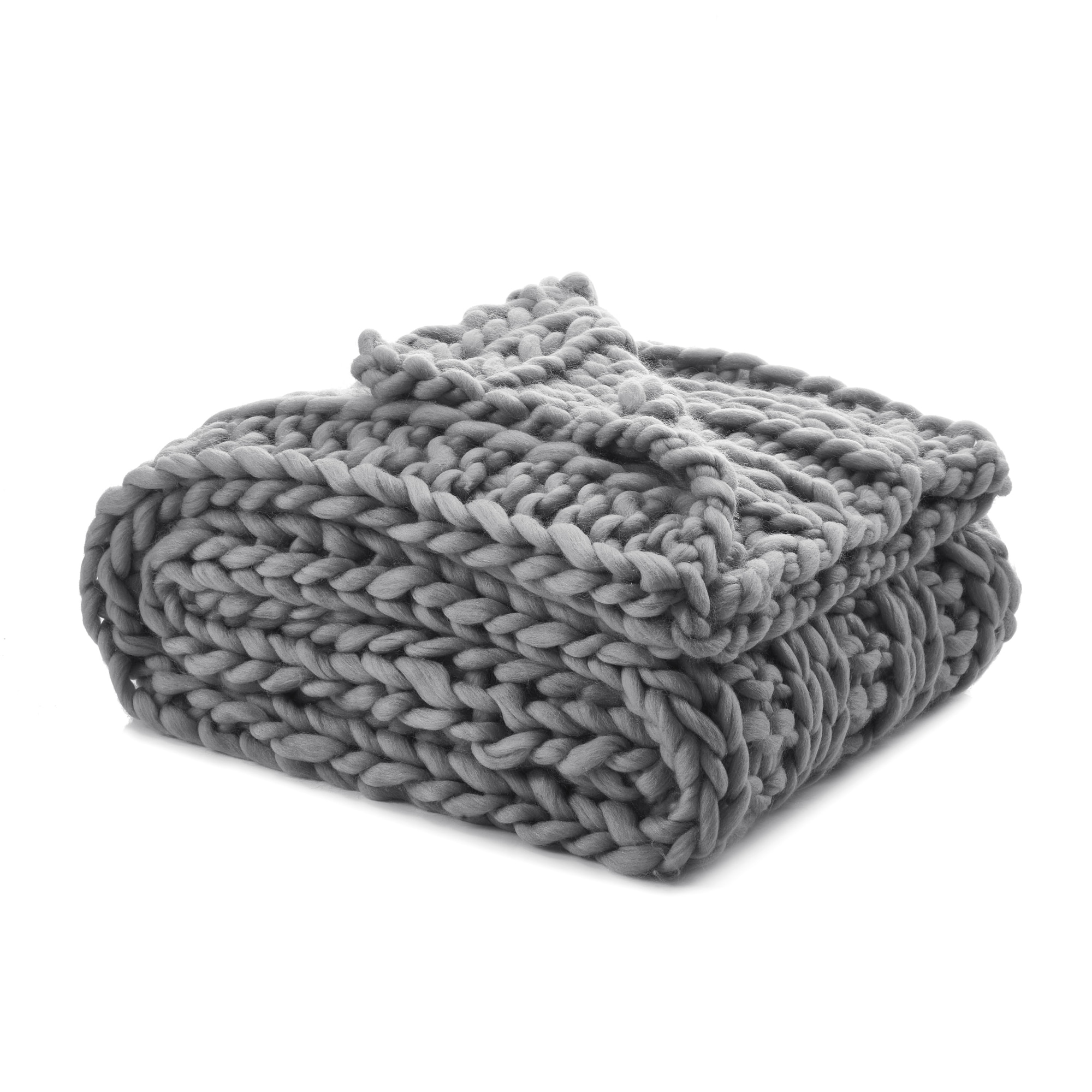 Cozy Tyme T177-20LGT-LS Vielkis Light Grey 50-in x 70-in Polyester Throw