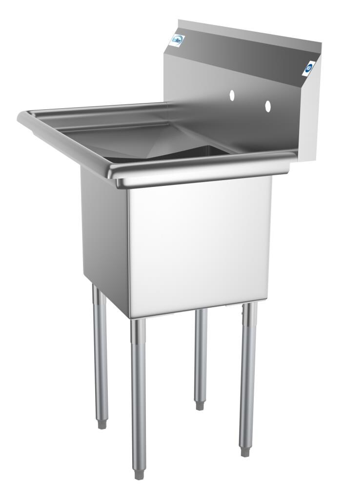 KoolMore 21-in x 33-in 1-Basin Stainless Steel Freestanding Utility Tub ...