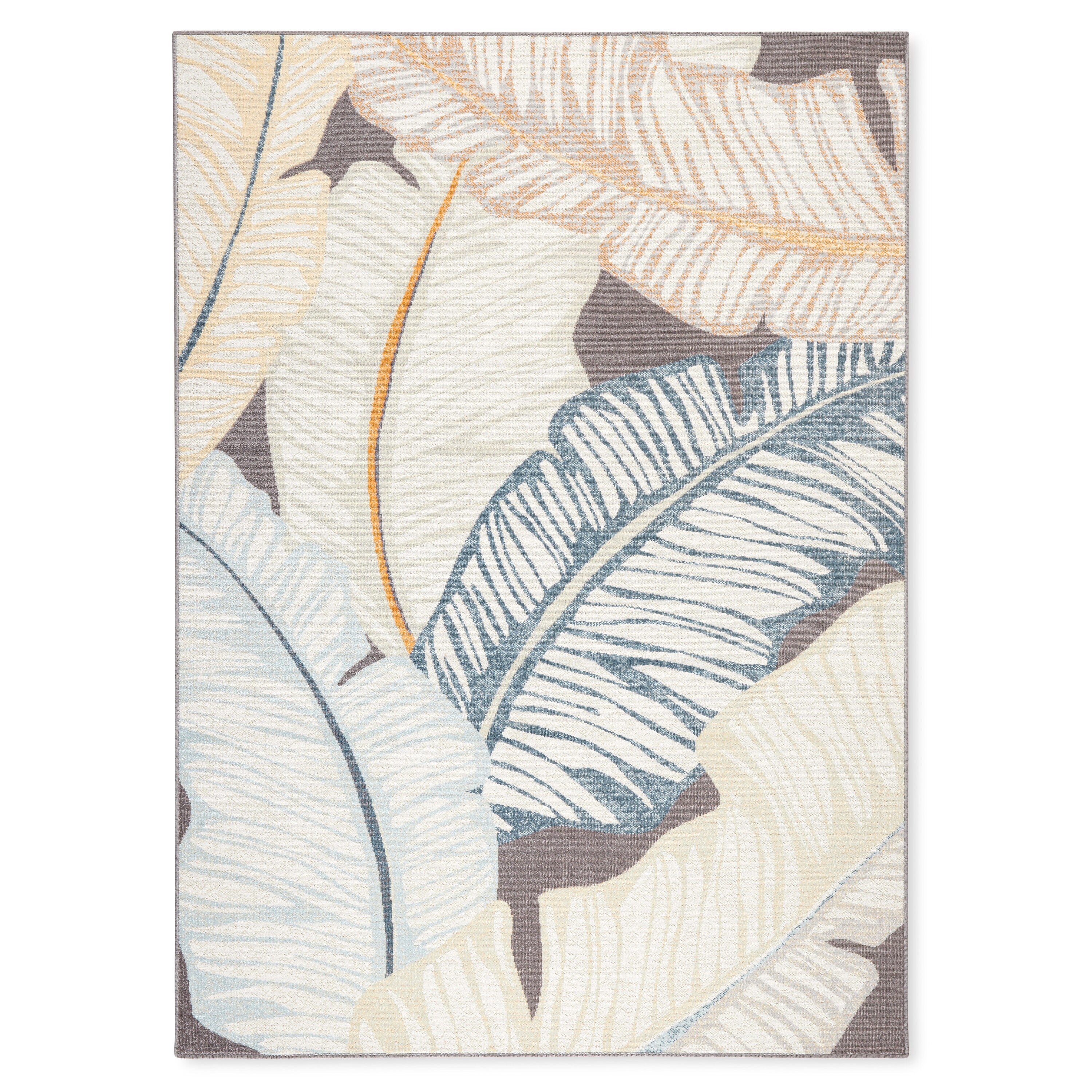 Dark Grey and Multicolor Synthetic 5' x 7' Reversible Rectangular Area Rug