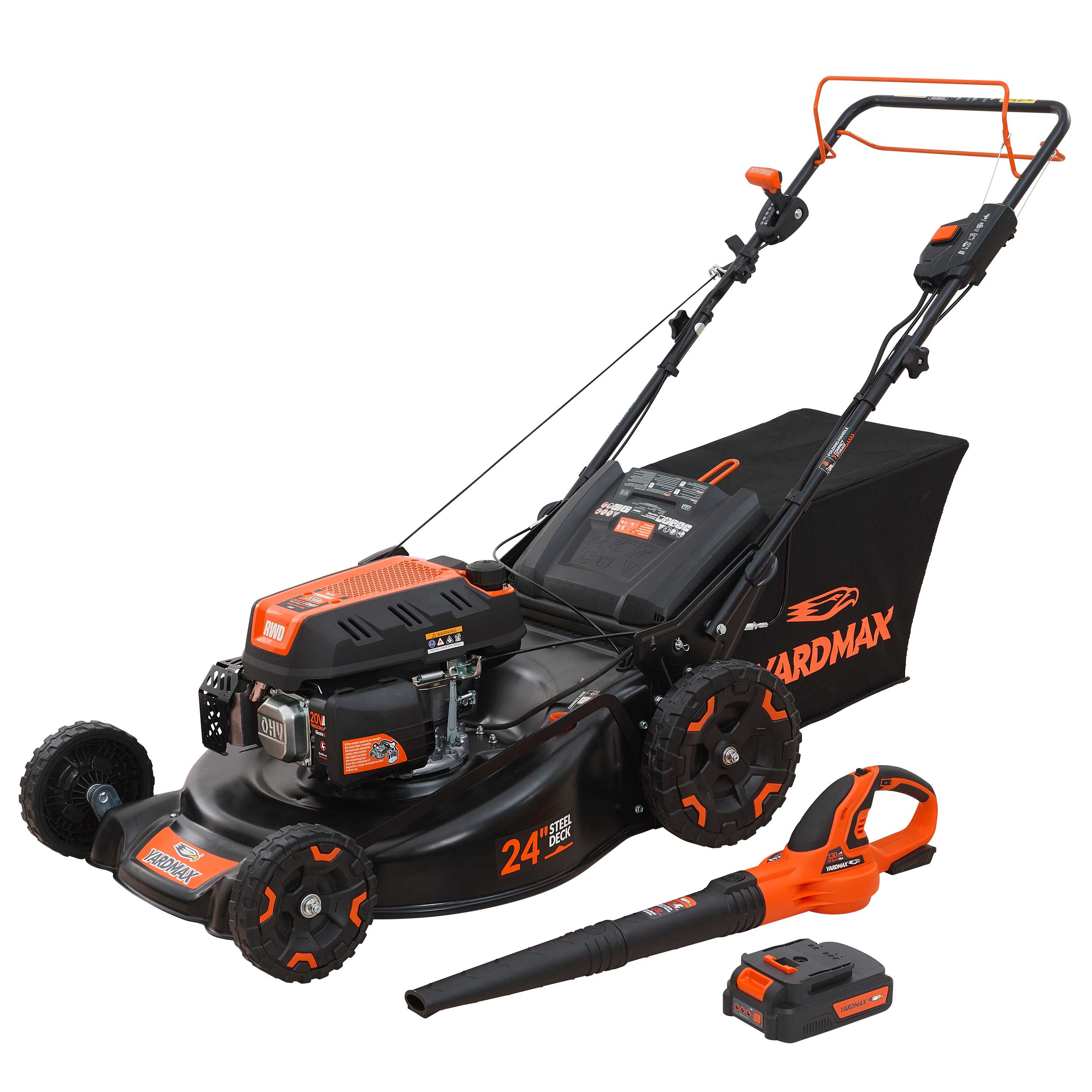 YARDMAX YG4761-YF1320 YG4761-YF1320 24-in Gas Self-propelled lawn mower with 201-cc Engine