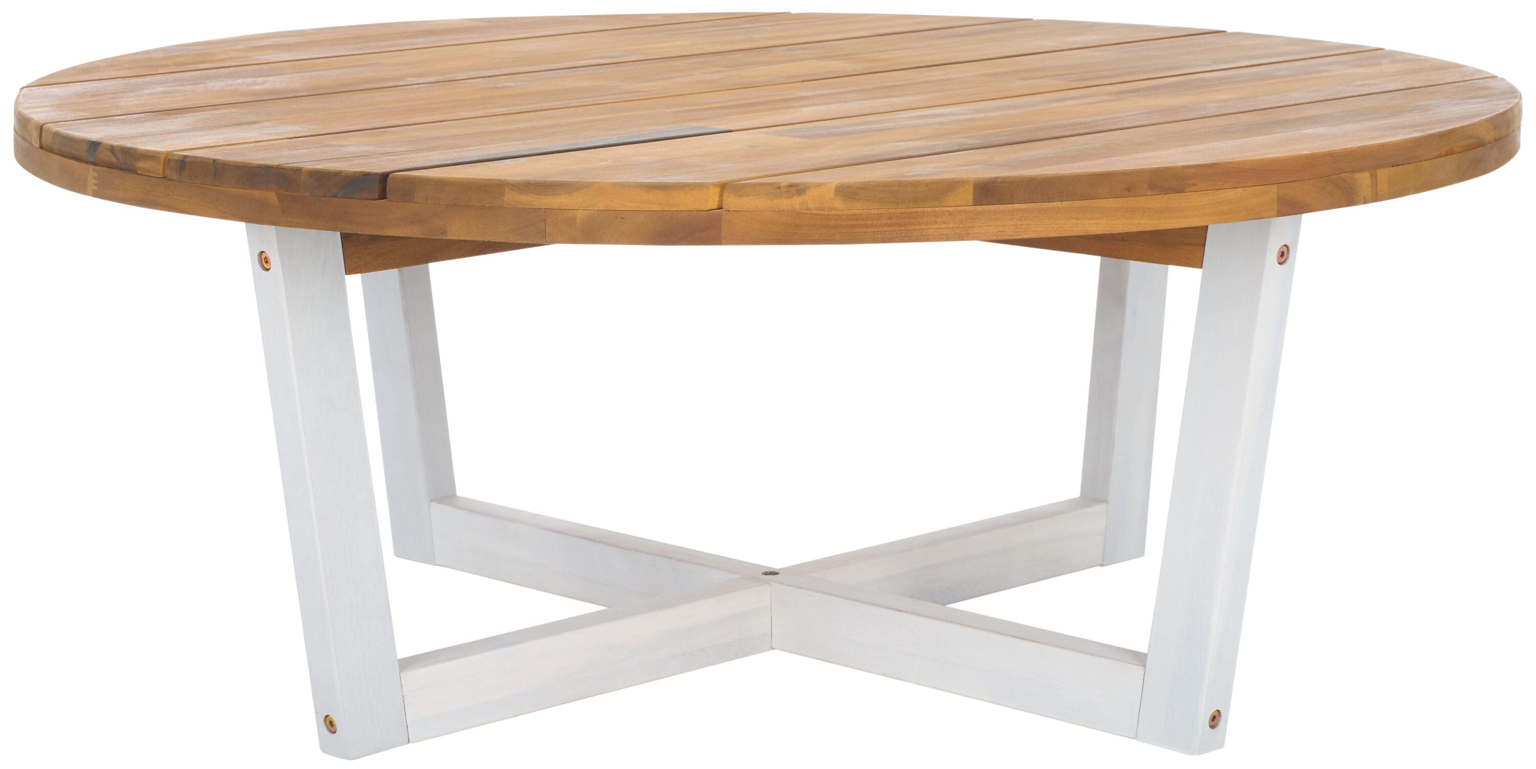 Safavieh PAT7320A Leo Round Outdoor Coffee Table 39.4-in W x 39.4-in L