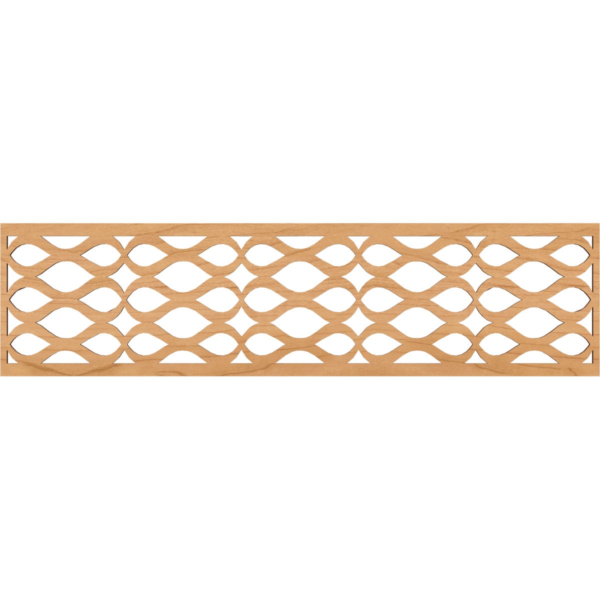 Ekena Millwork MLDA12X47SMRMA Somerset Fretwork Flat Trim 12-in x 3.92-ft Maple Brown Unfinished 2156966 Pierced Wall Panel Moulding