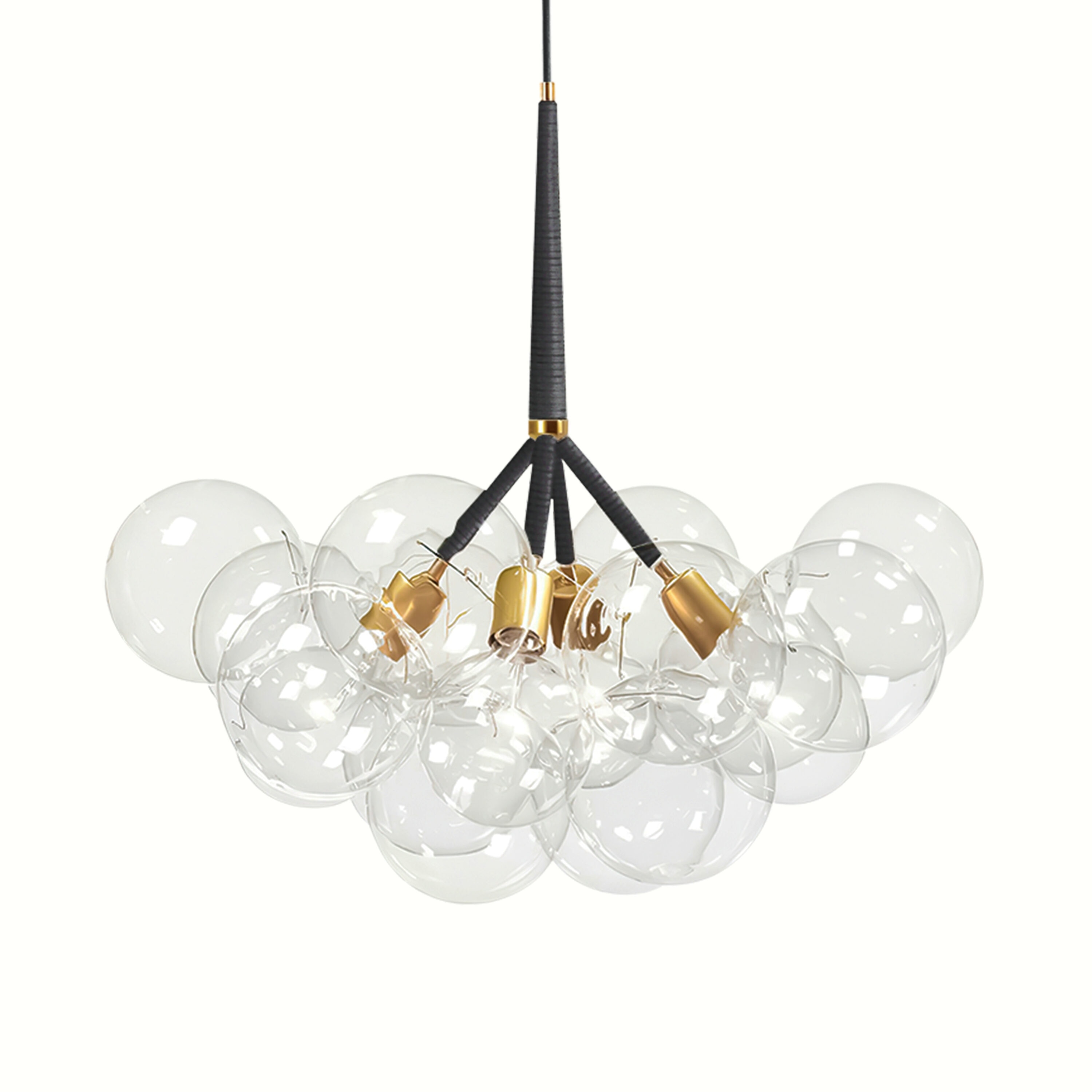 HUOKU PD1007531 ALMA 4 -Light Polished Gold Modern/contemporary For Use in Bedrooms, Dining Rooms, Foyers, Kitchens, Living Rooms Chandelier
