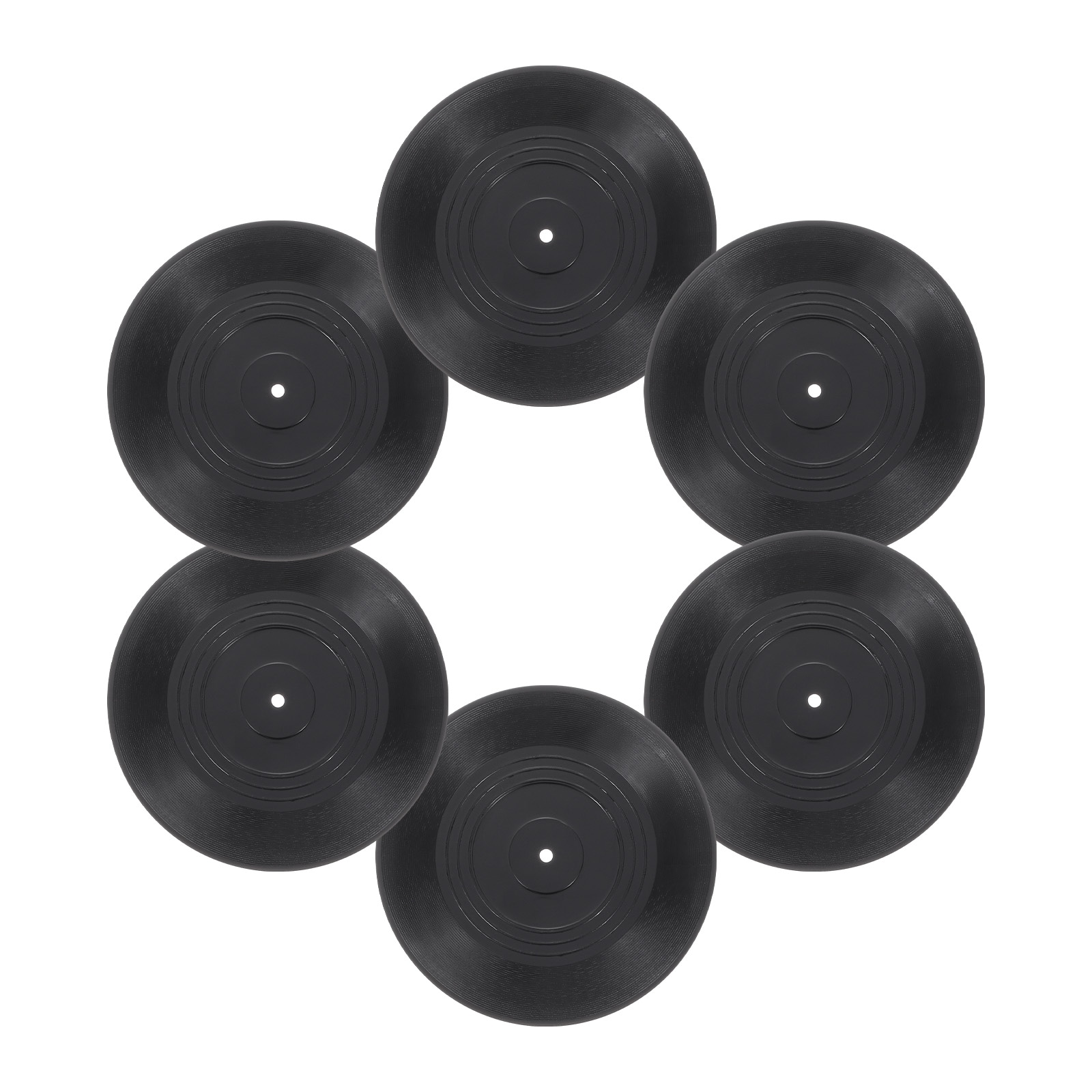 Unique Bargains 6pcs Blank Vinyl Records 4 Inch Fake Record Vintage Decoration PVC Plain Faux Blank Vinyl Records Retro Vinyl Records for Home Studio Room Wall Aesthetic #S26042700UX6162