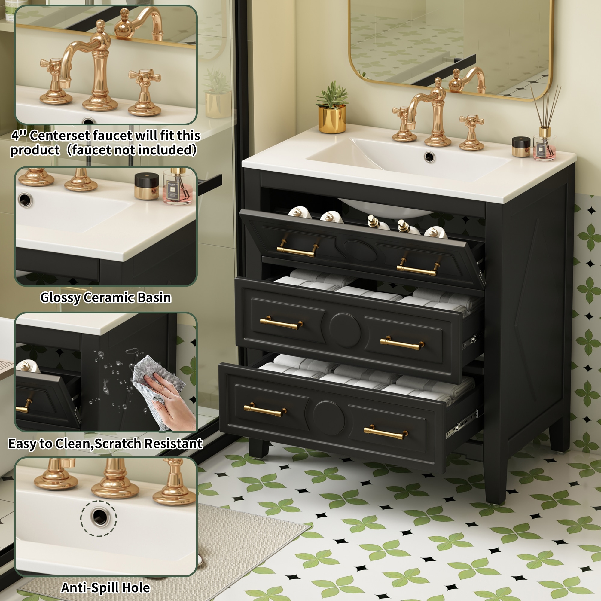 Iseryn YSG209BP246 Bath-Vanity-Combo - View #14