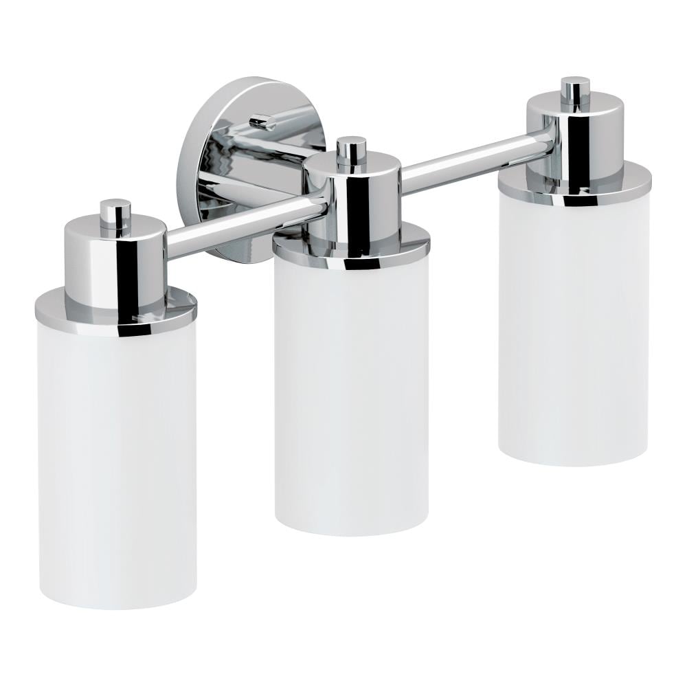 Moen DN0763CH Iso 20.96-in 3 -Light Polished Chrome Transitional Vanity light