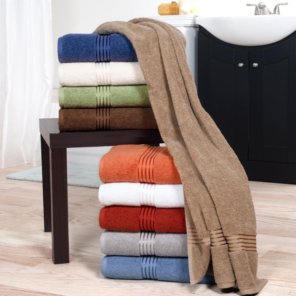 CHATEAU HOME COLLECTION 4 Pack Navy Luxury Bath Towels, 100